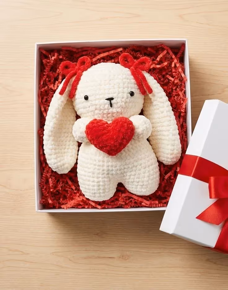 Cozy Bear Love Note Bunny Plush