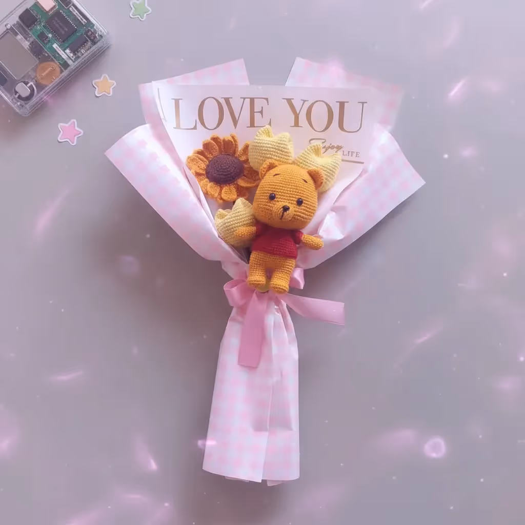 Cozy Bear Pooh Crochet Bouquet - photo 4 of 5