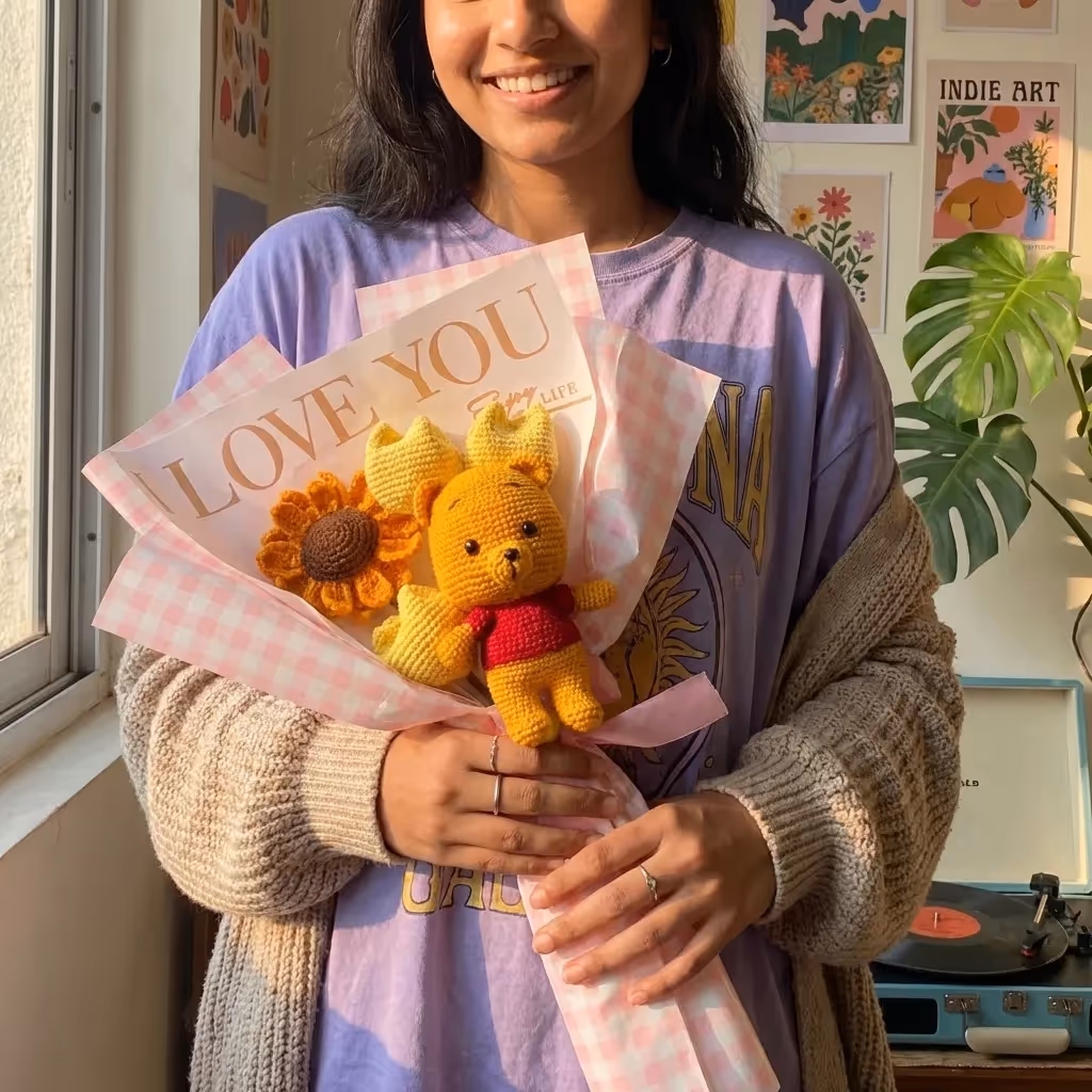Cozy Bear Pooh Crochet Bouquet - photo 5 of 5