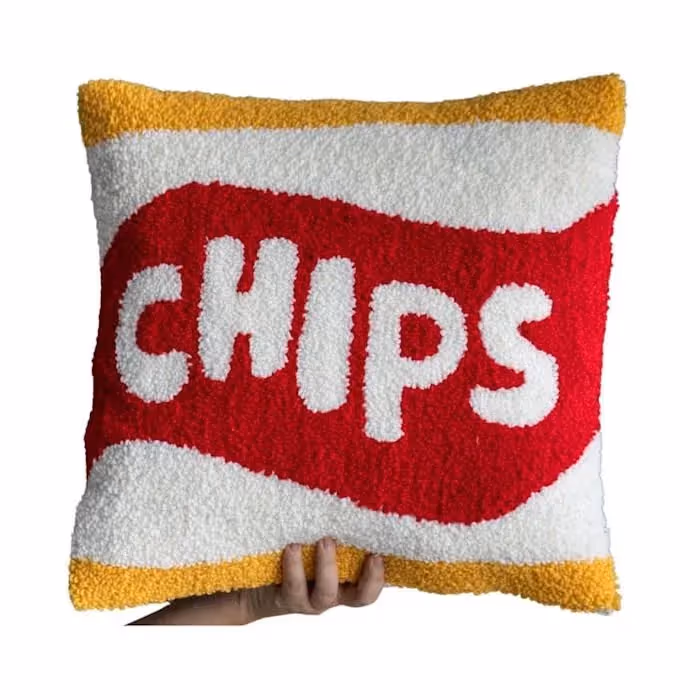 Cozy Bear Chips Tufted Cushion Cover