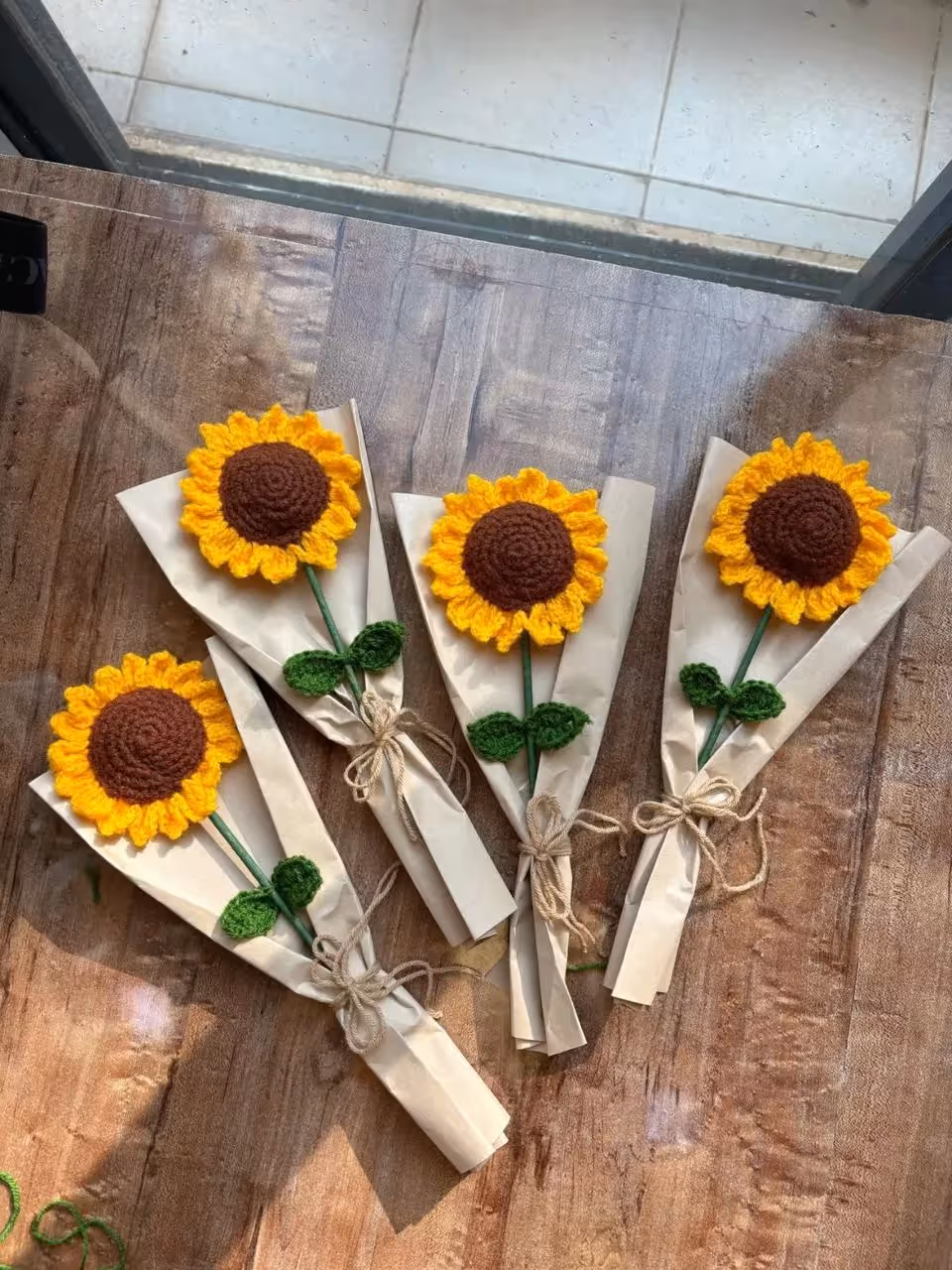Handcrafted Crochet Sunflower Bouquet