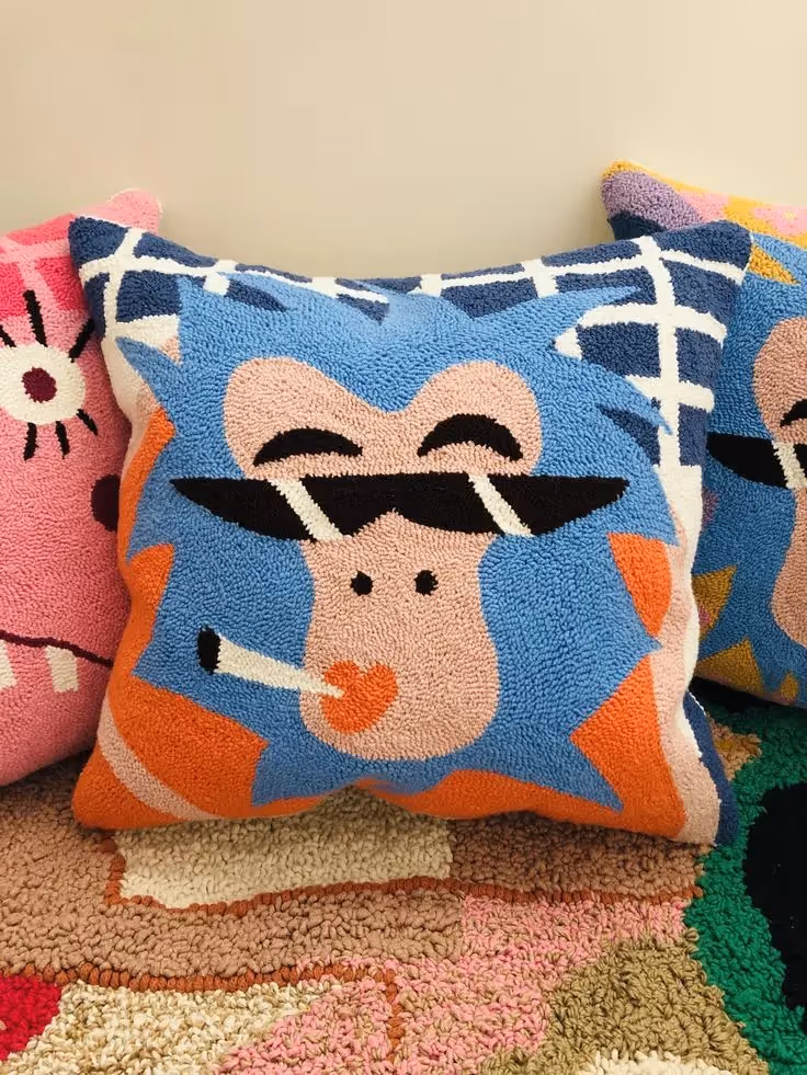 Cozy Bear Trippy Monkey Cushion Cover