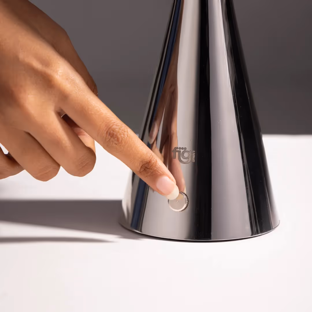 FIG Living Chrome Portable Lamp Titanium - photo 2 of 7