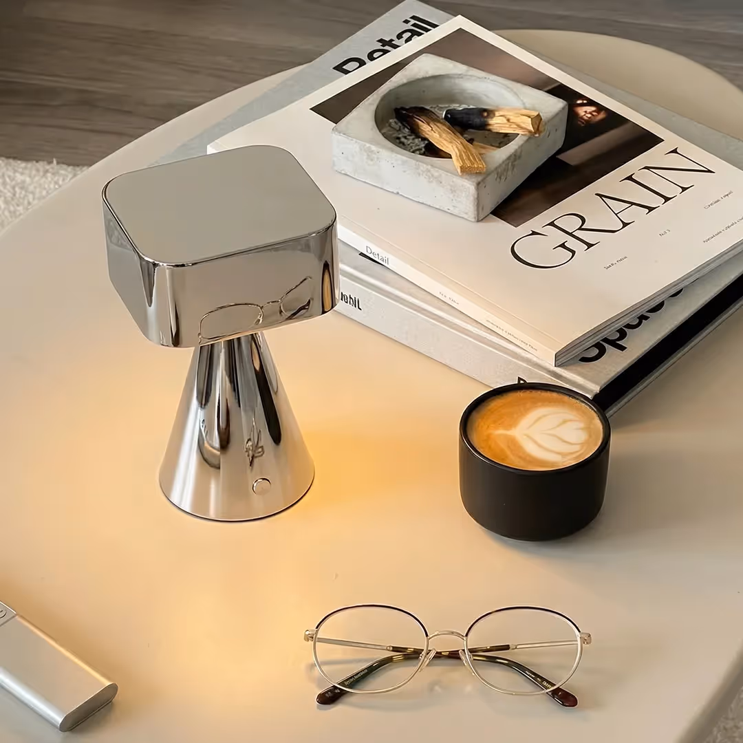 FIG Living Chrome Portable Lamp Titanium - photo 3 of 7