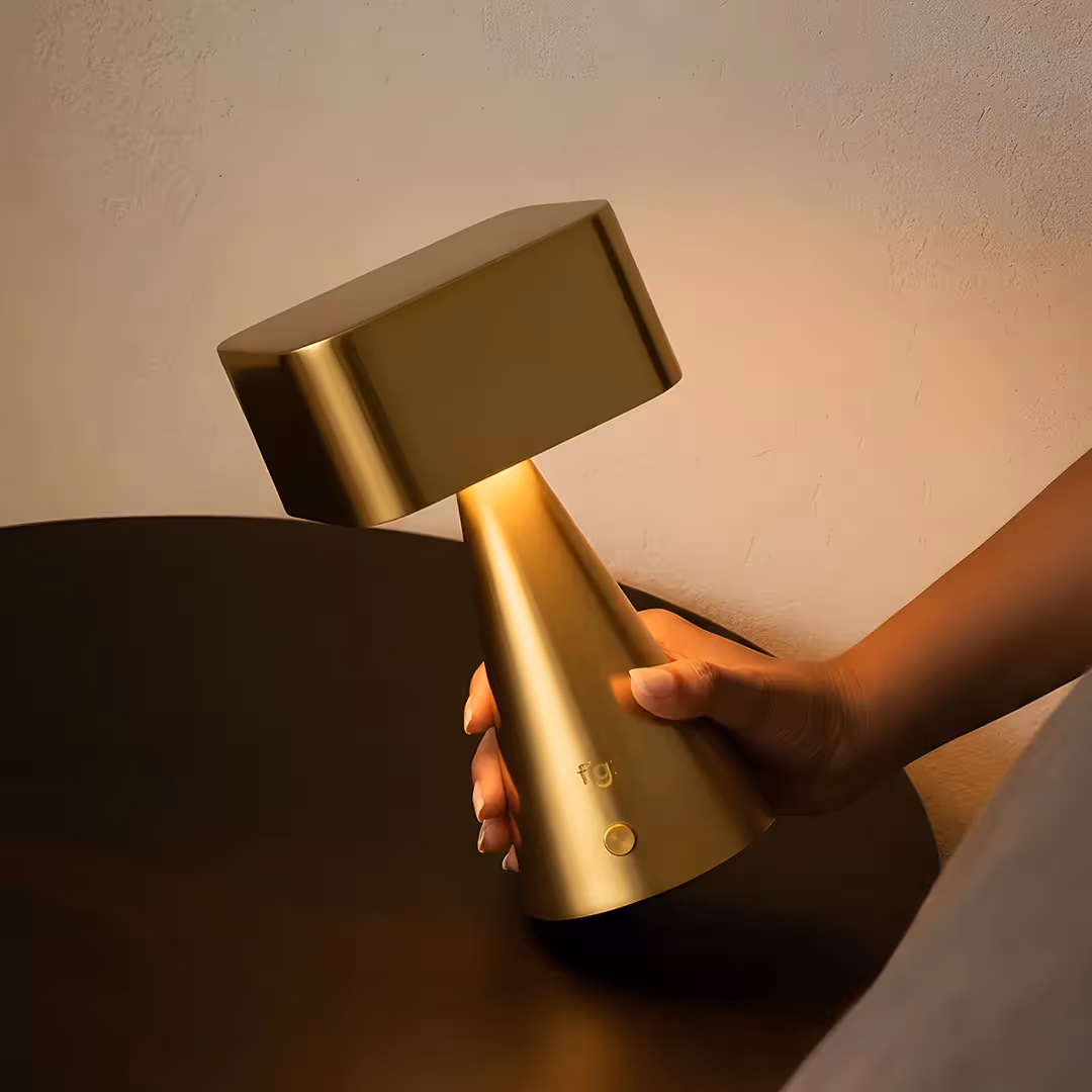 FIG Living Chrome Portable Lamp Gold - photo 3 of 8