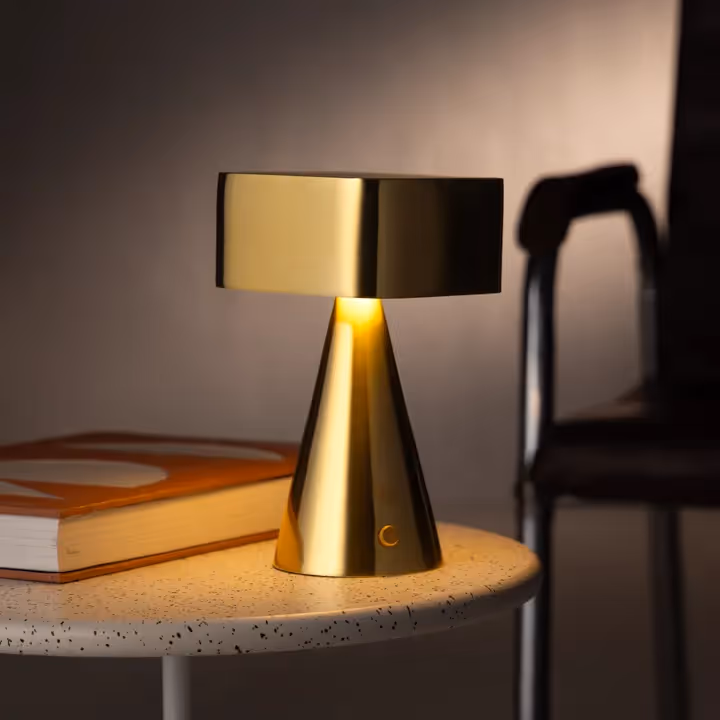FIG Living Chrome Portable Lamp Gold - photo 6 of 8