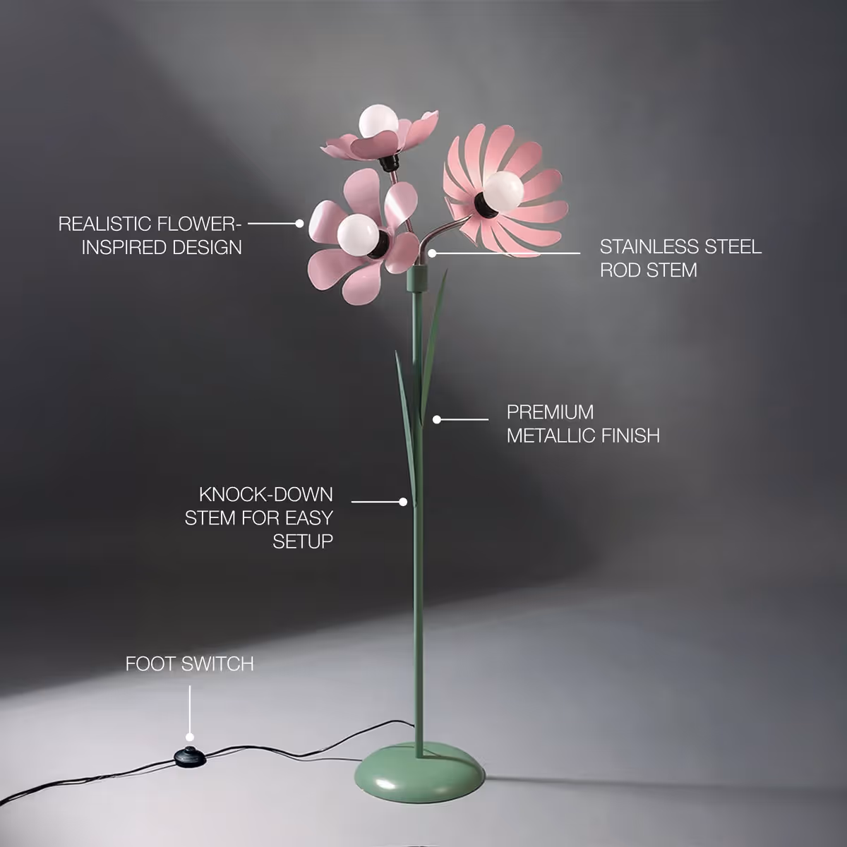 FIG Living Floral Sculptural Floor Lamp - photo 3 of 4