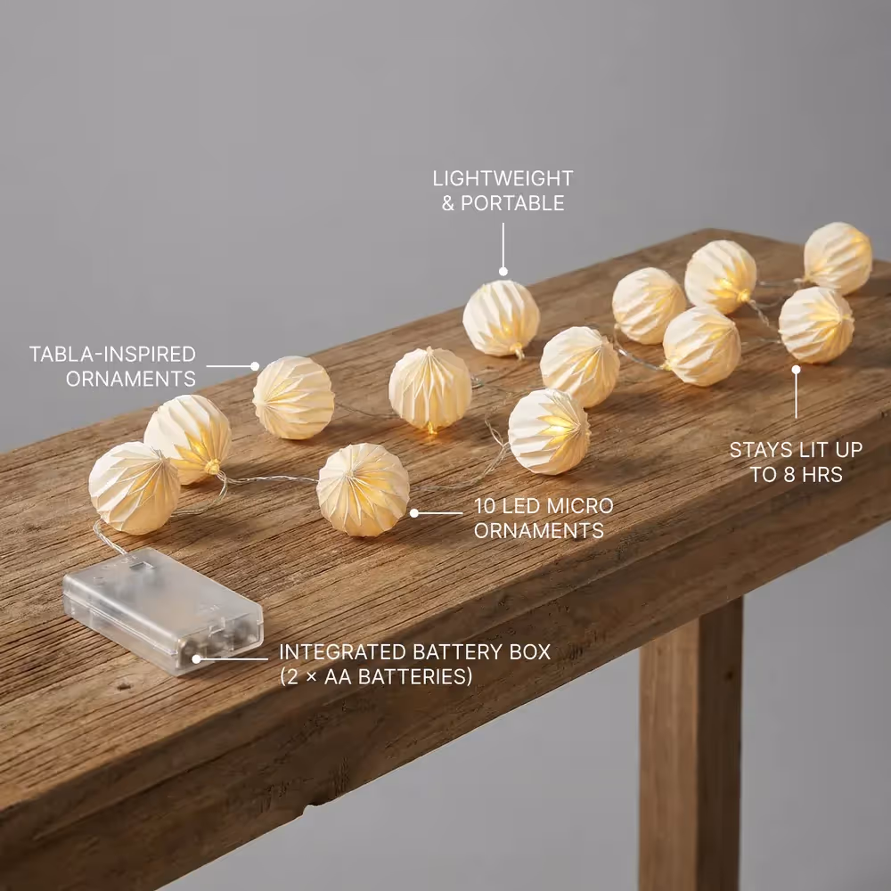 FIG Living Decorative Tabla String Lights - photo 3 of 4