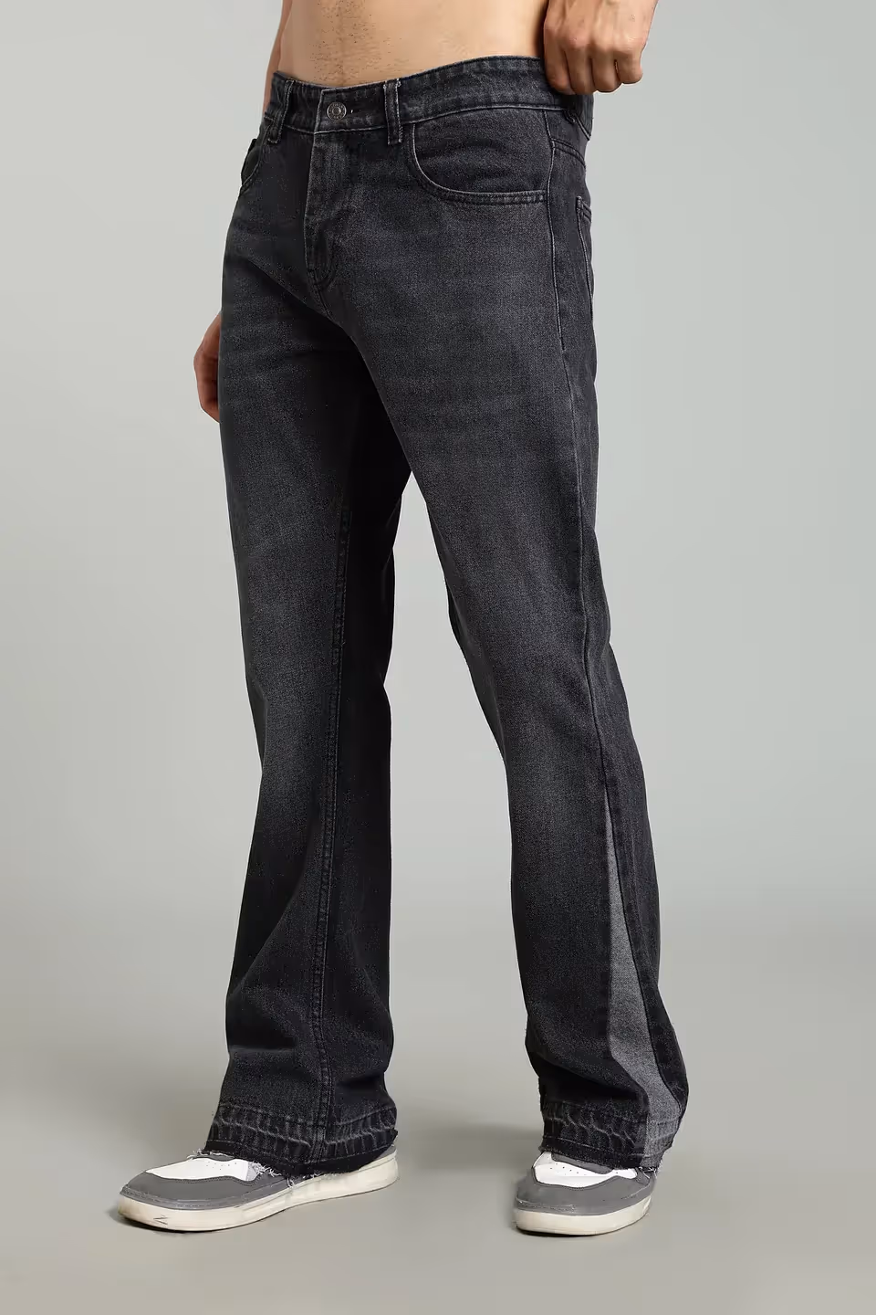 FOULCHILD Black Grey Flared Jeans - photo 4 of 4