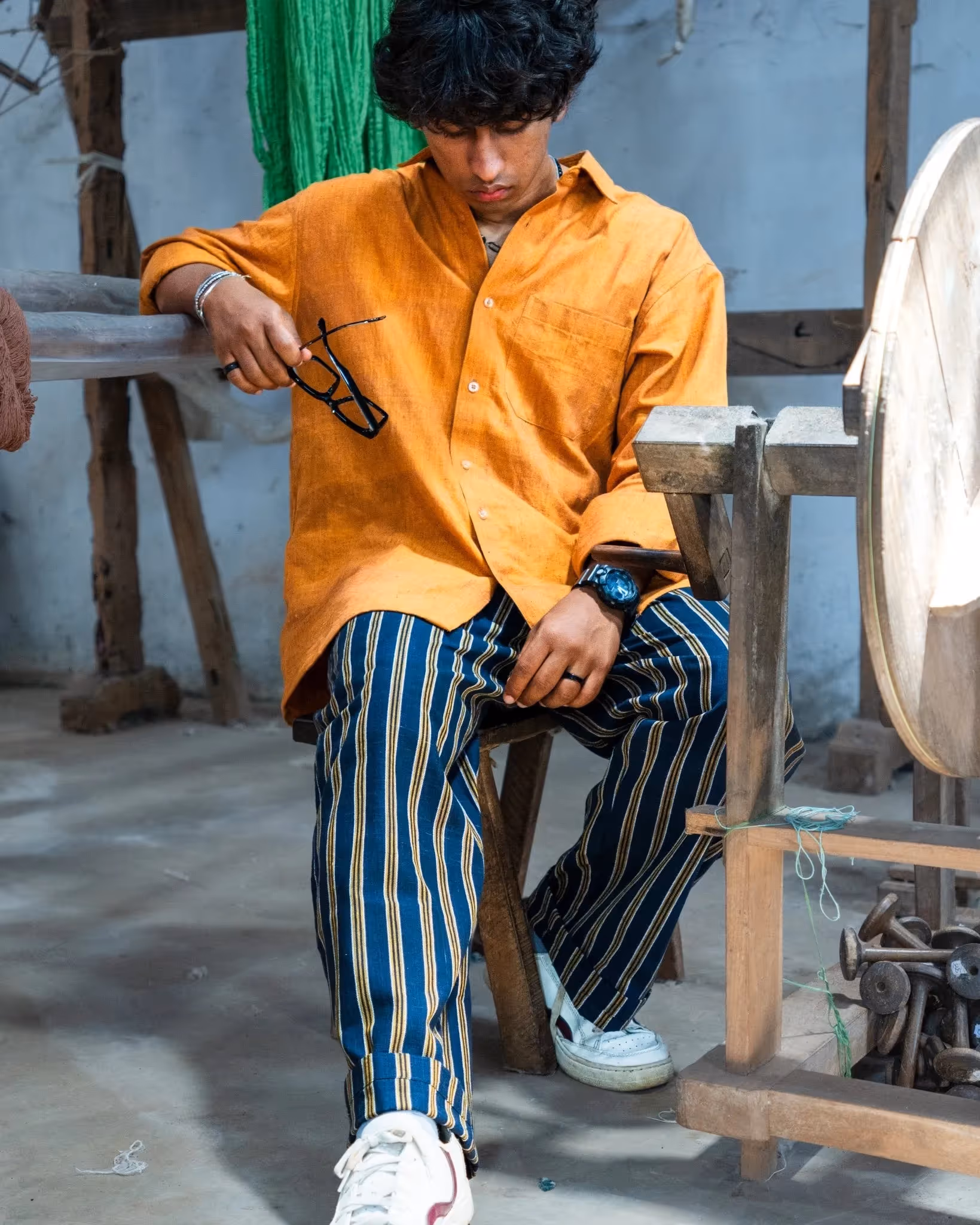 Kaaro Amber & Midnight Handwoven Co-ord Set – 100% Cotton, Made With Love - photo 2 of 5