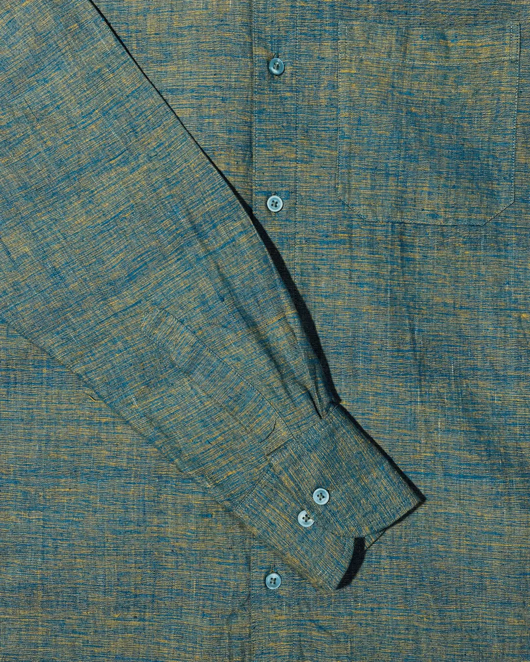 Kaaro Green Full Sleeve Shirt- Handspun & Handwoven - photo 4 of 4
