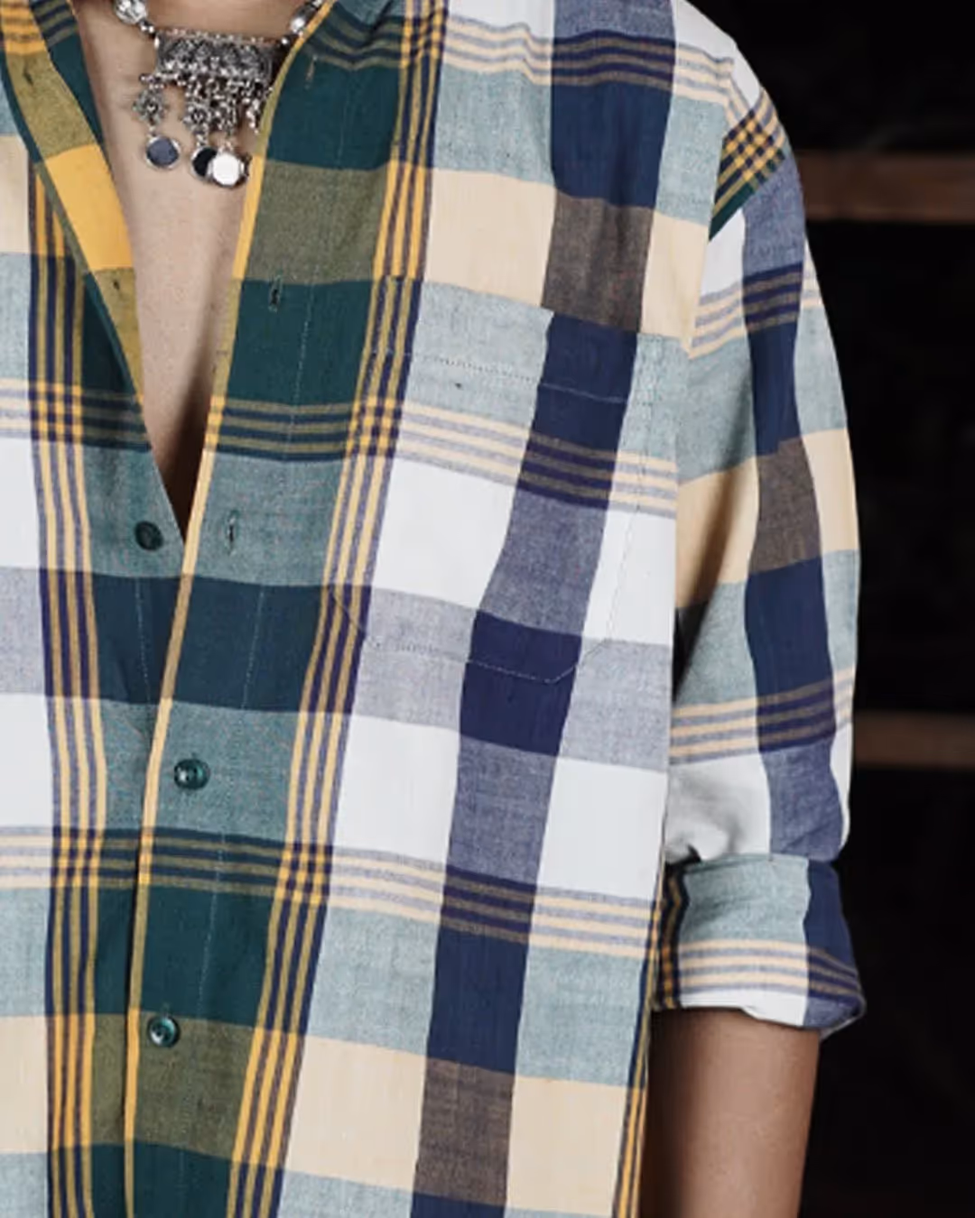 Kaaro Handwoven Plaid Shirt - photo 3 of 4