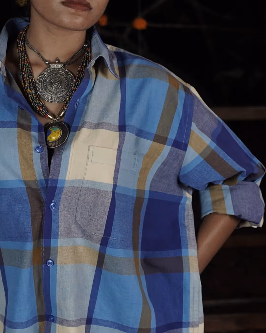 Kaaro Sea Glass Morning Handwoven Full Sleeve Shirt - photo 4 of 5