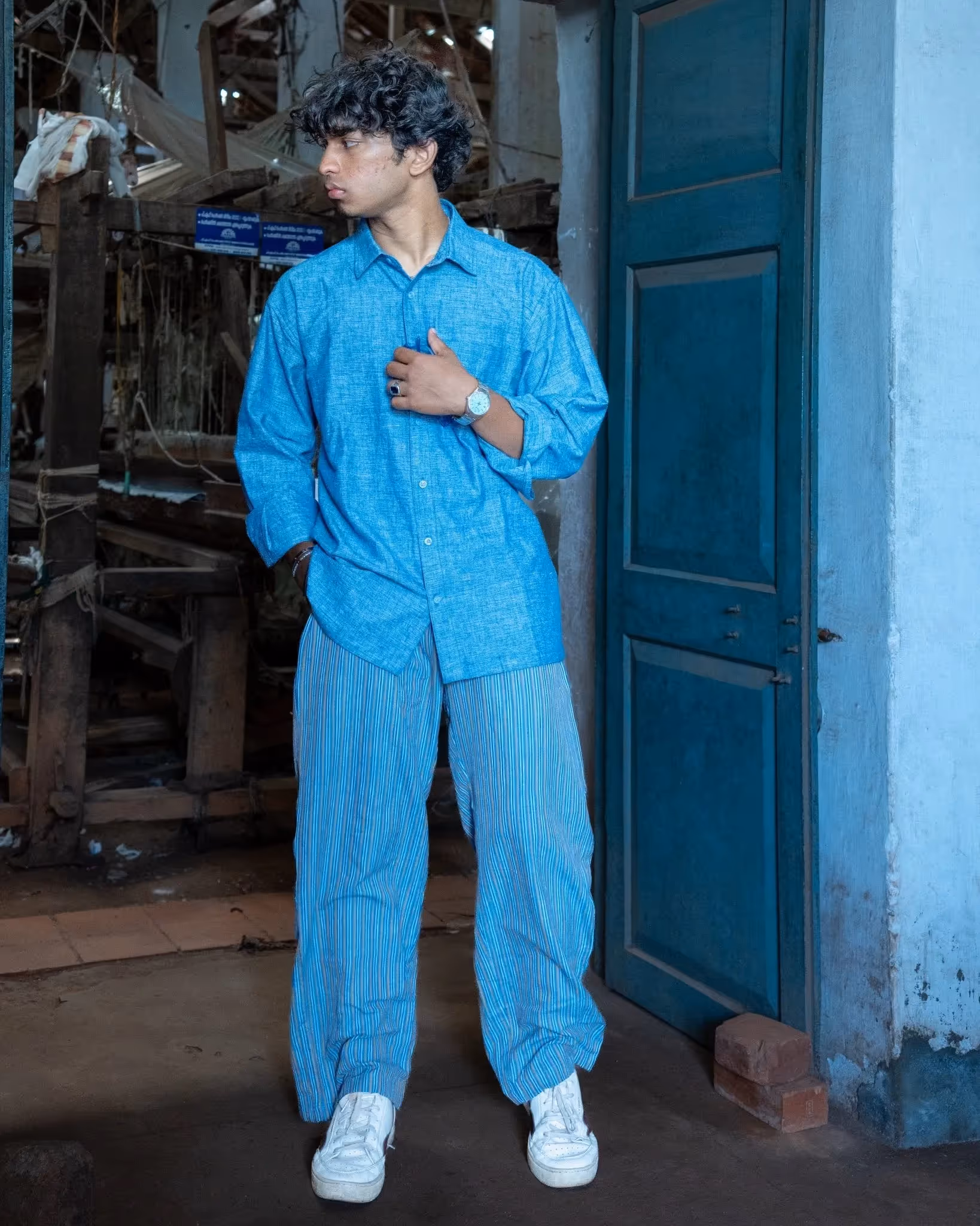 Kaaro Horizon Striped Handwoven Trousers – Relaxed Fit - photo 2 of 4