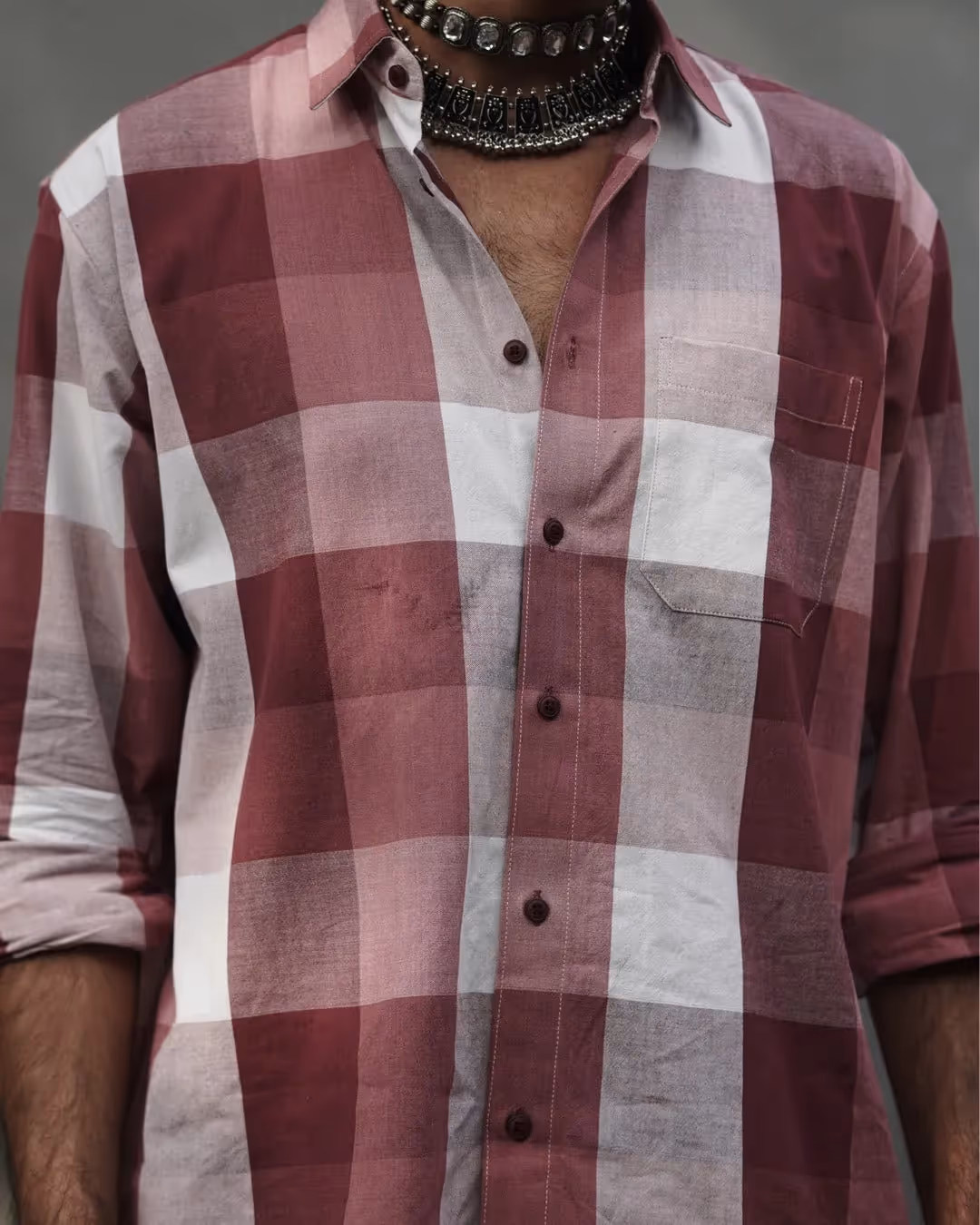 Kaaro Laterite Rose Handwoven Full Sleeve Shirt - photo 2 of 5