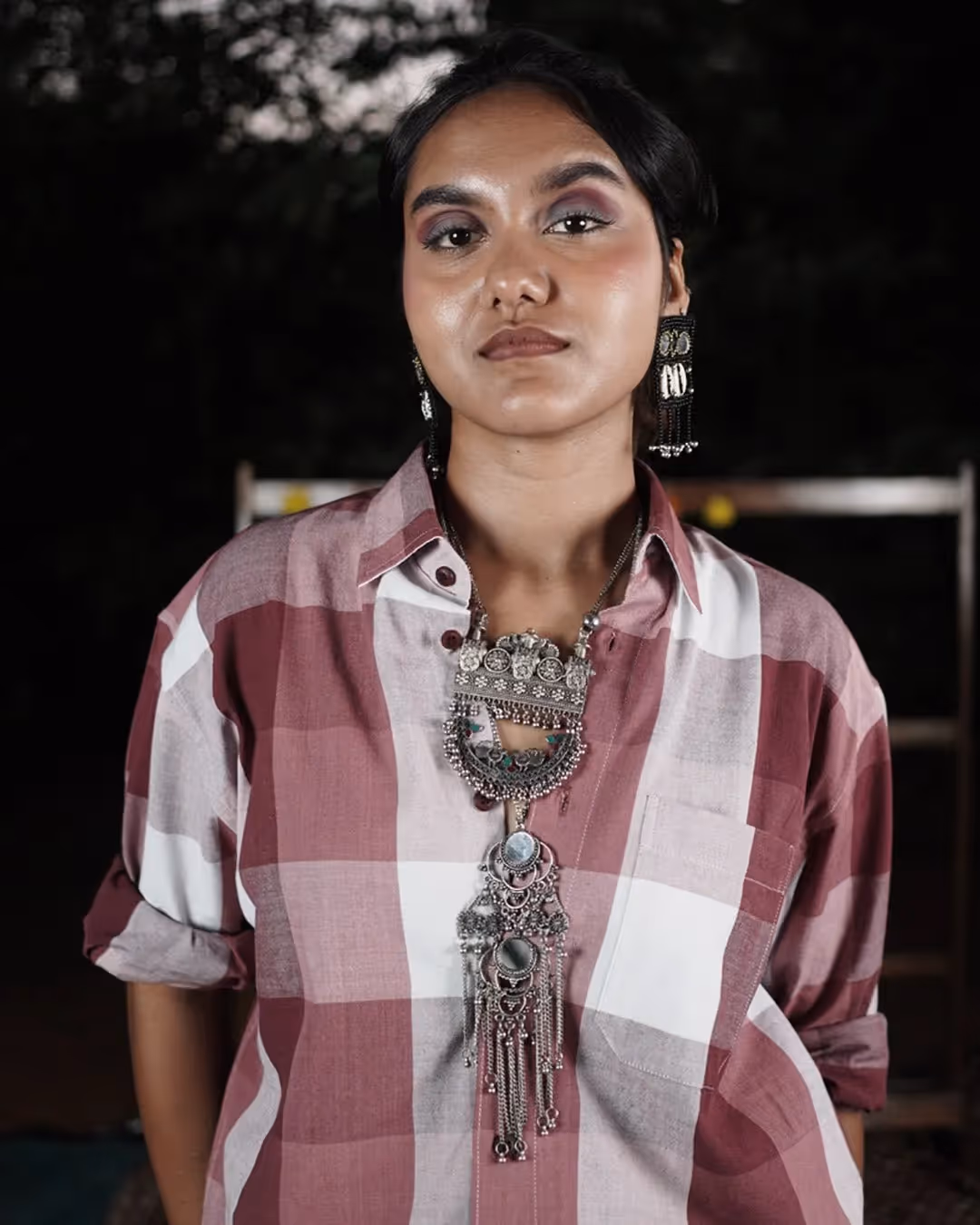 Kaaro Laterite Rose Handwoven Full Sleeve Shirt - photo 3 of 5