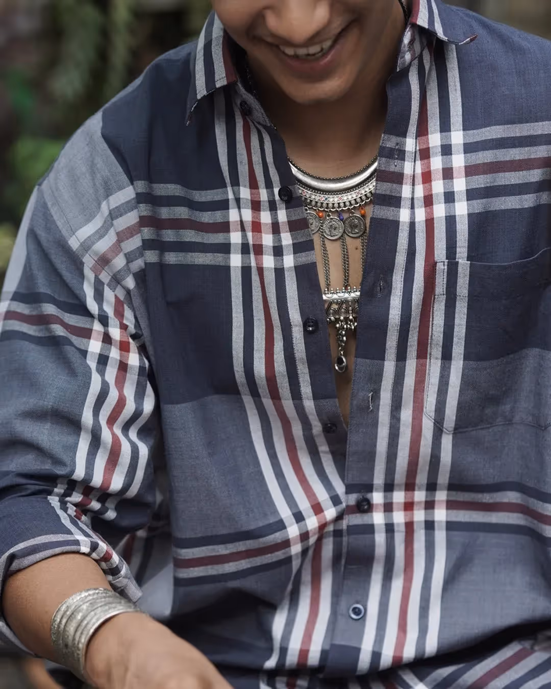Kaaro Monsoon Quiet Handwoven Full Sleeve Shirt - photo 4 of 5