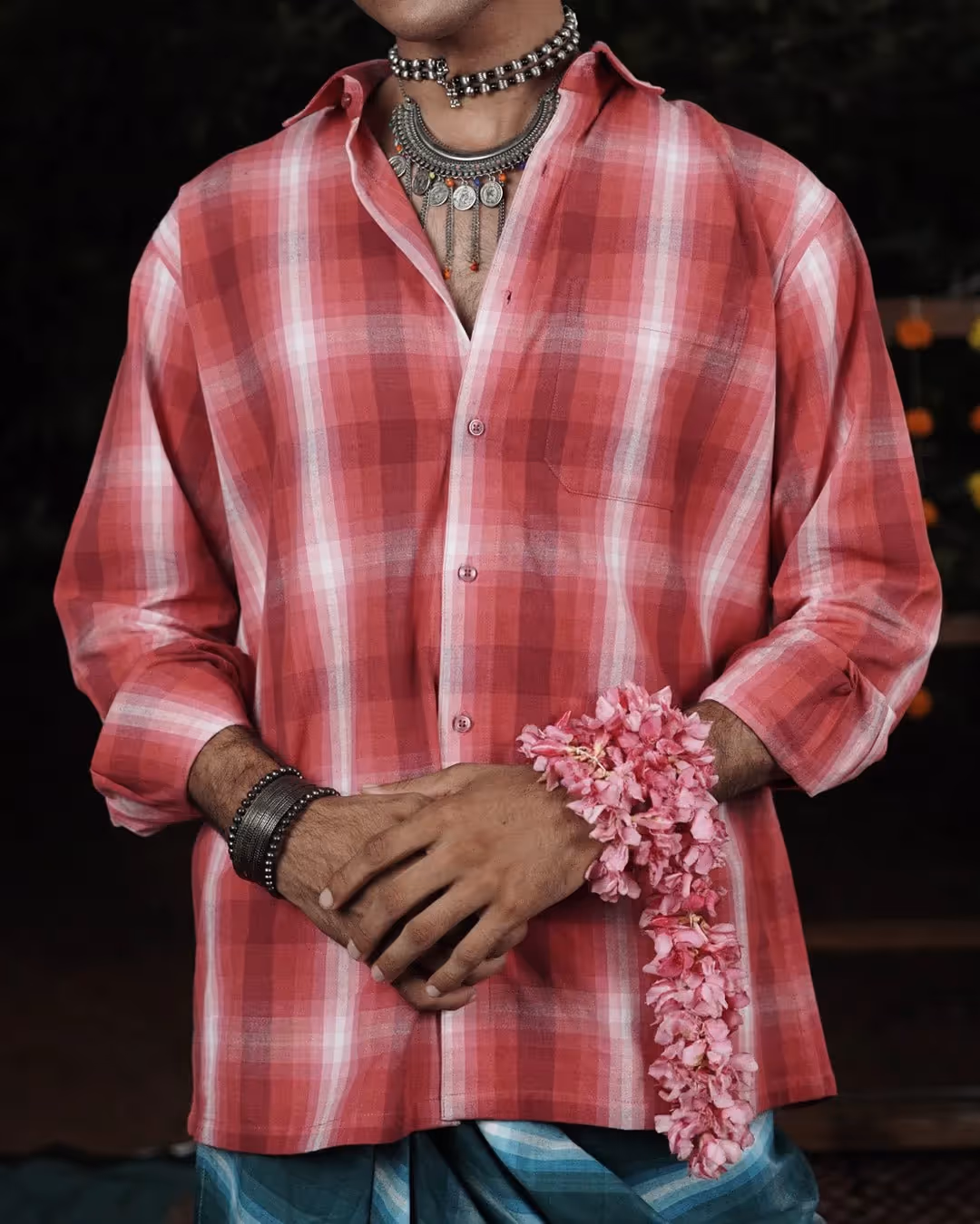 Kaaro The Bougainvillea Fade Handwoven Full Sleeve Shirt - photo 2 of 5