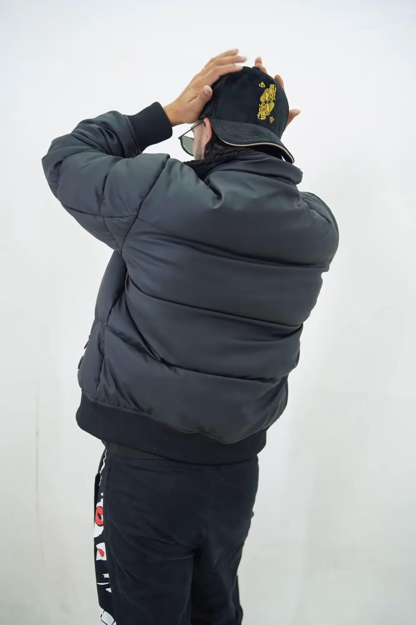 Badshah Black Suede Baseball Cap image 12