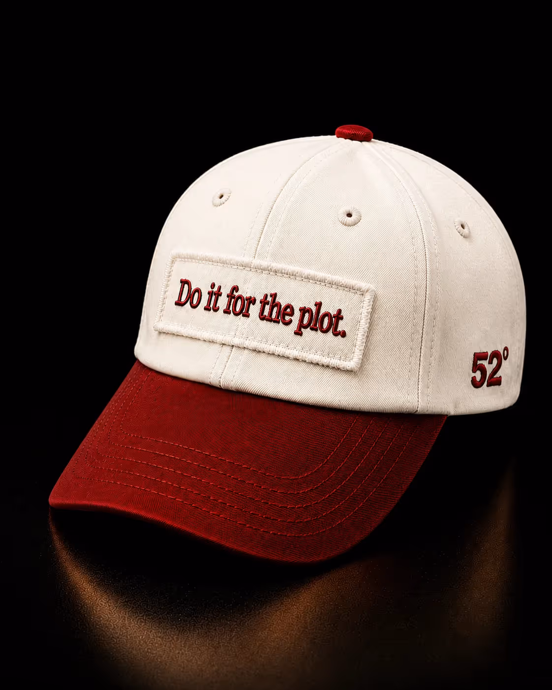 Do It For The Plot Off-White Cotton Baseball Cap  image 1