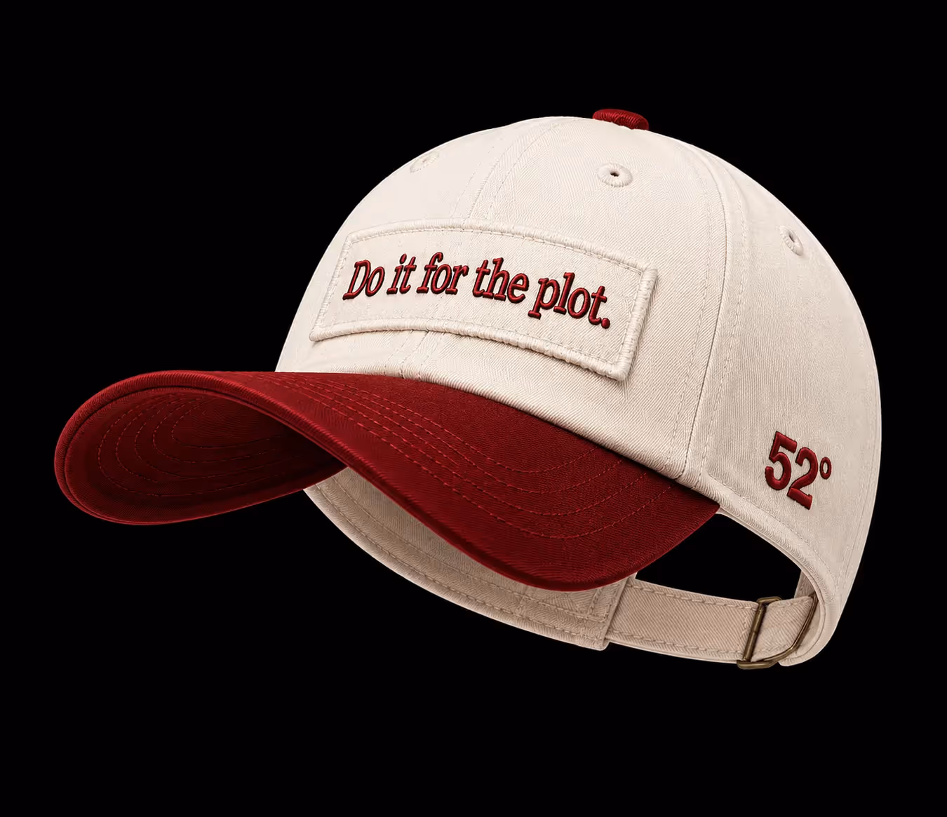 Do It For The Plot Off-White Cotton Baseball Cap  image 3