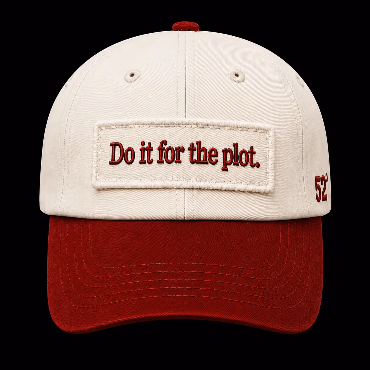 Do It For The Plot Off-White Cotton Baseball Cap  image 4