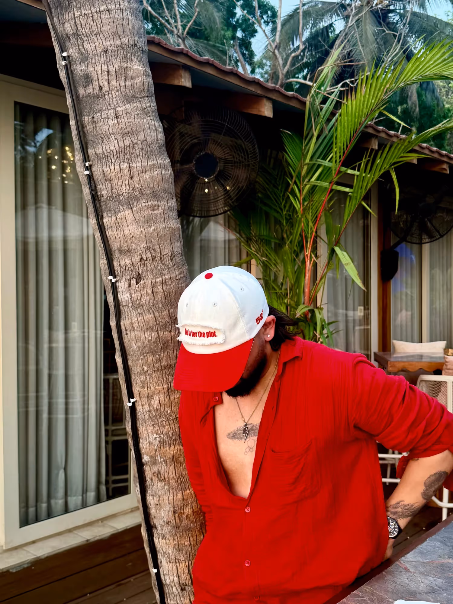 Do It For The Plot Off-White Cotton Baseball Cap  image 7
