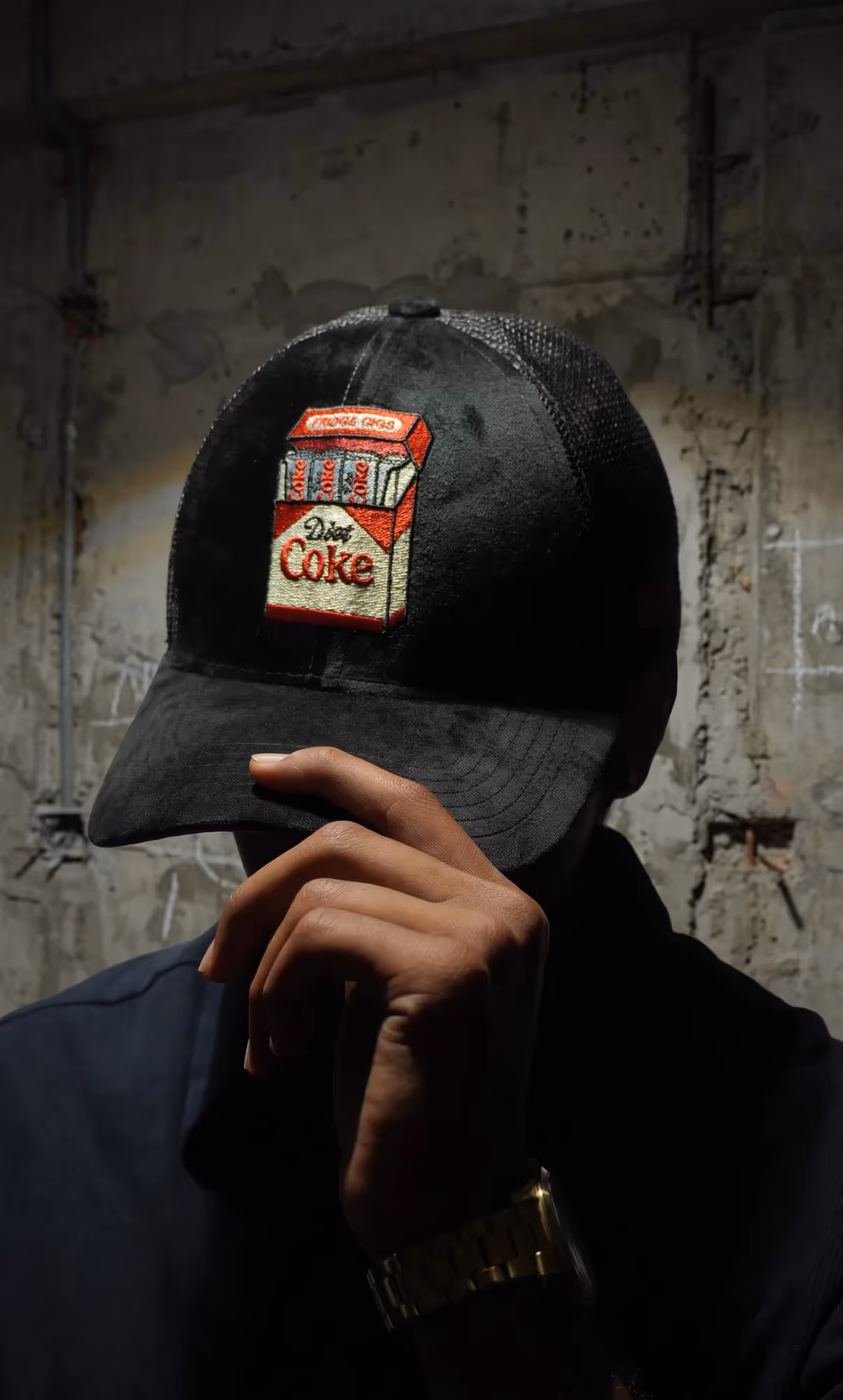 Fridge Cigs Black Suede Trucker Cap  image 4