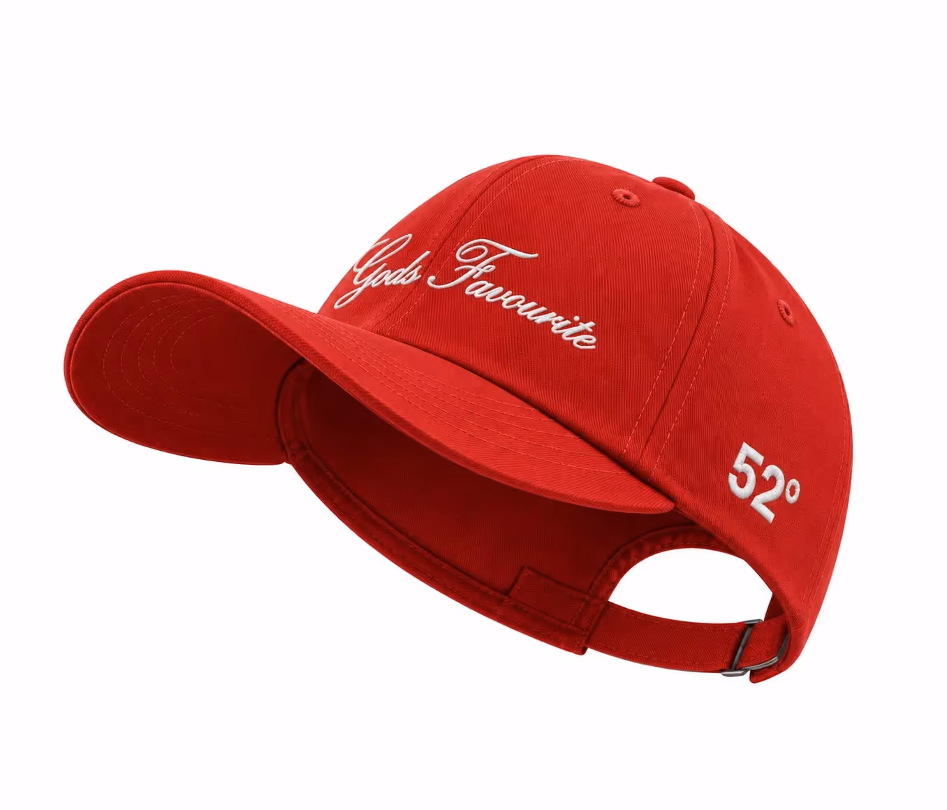 Gods Favourite Red Cotton Baseball Cap image 5