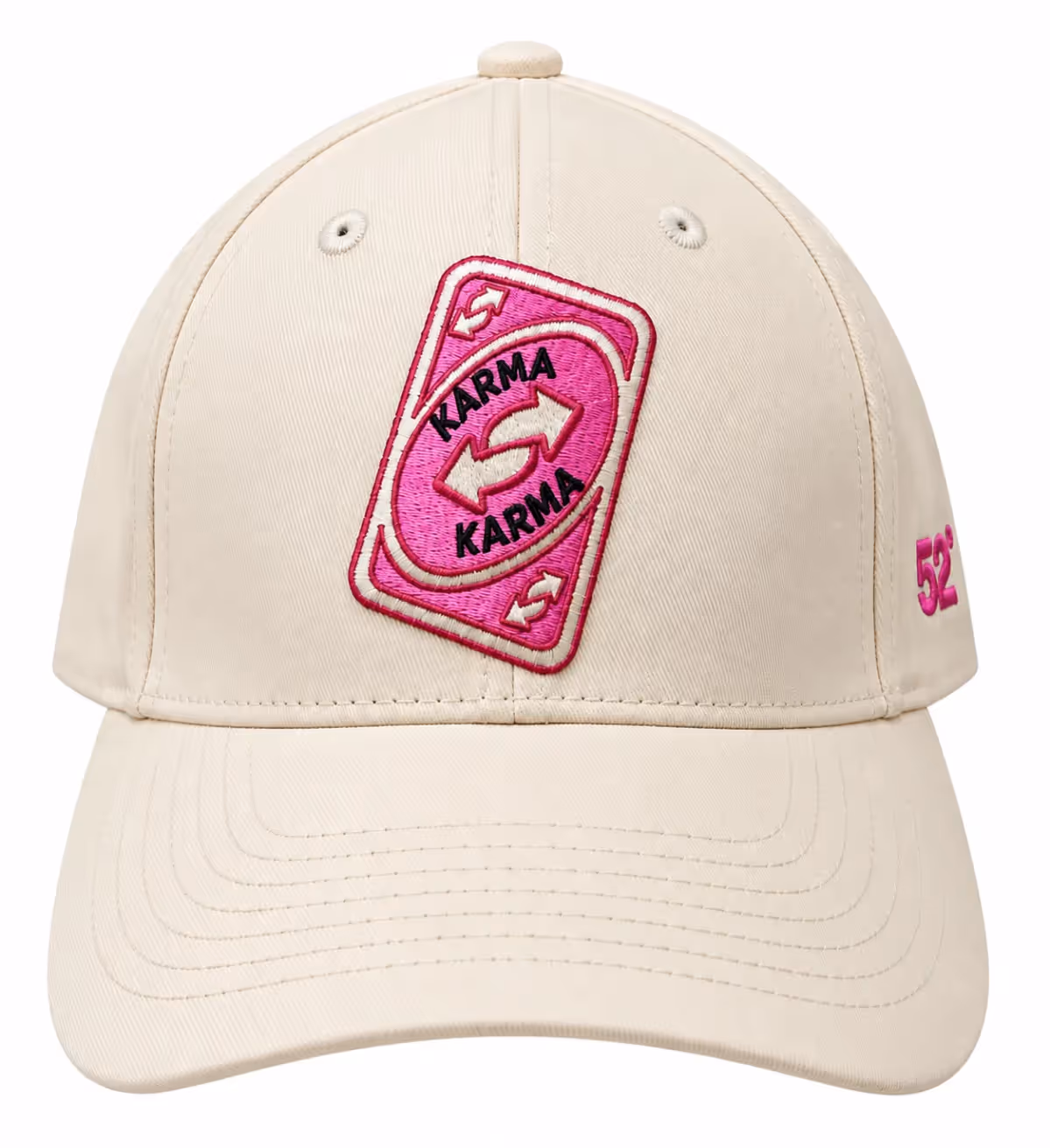 Karma Beige Cotton Baseball Cap image 3