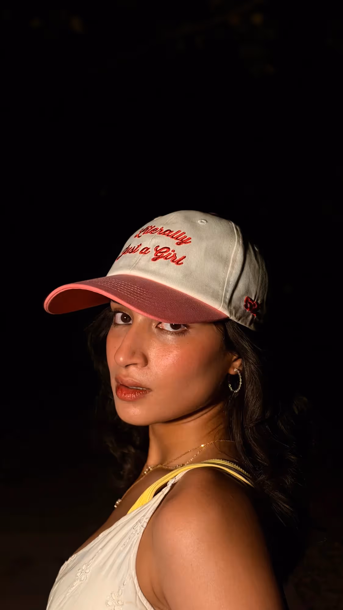 Literally Just A Girl White Cotton Baseball Cap image 9