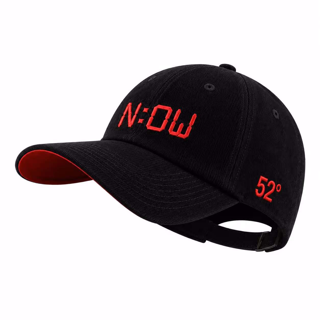 N:OW Black Corduroy Baseball Cap image 3
