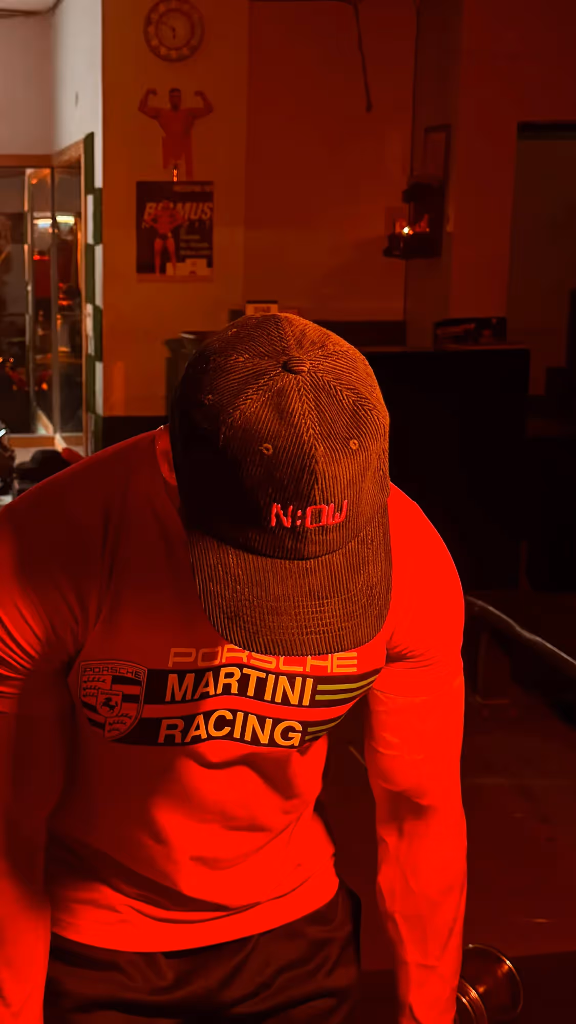 N:OW Black Corduroy Baseball Cap image 9