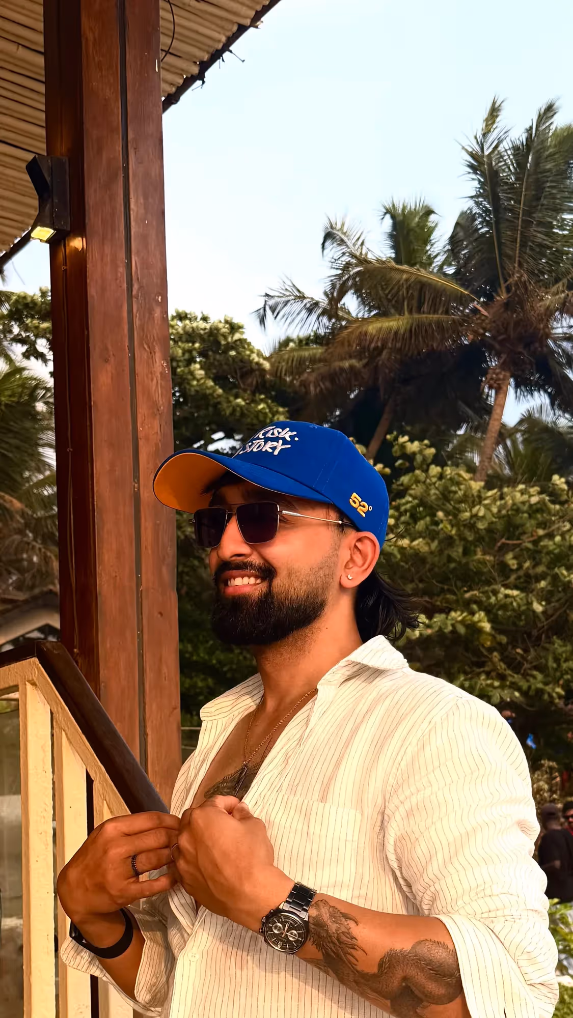 No Risk No Story Royal Blue Cotton Baseball Cap image 8