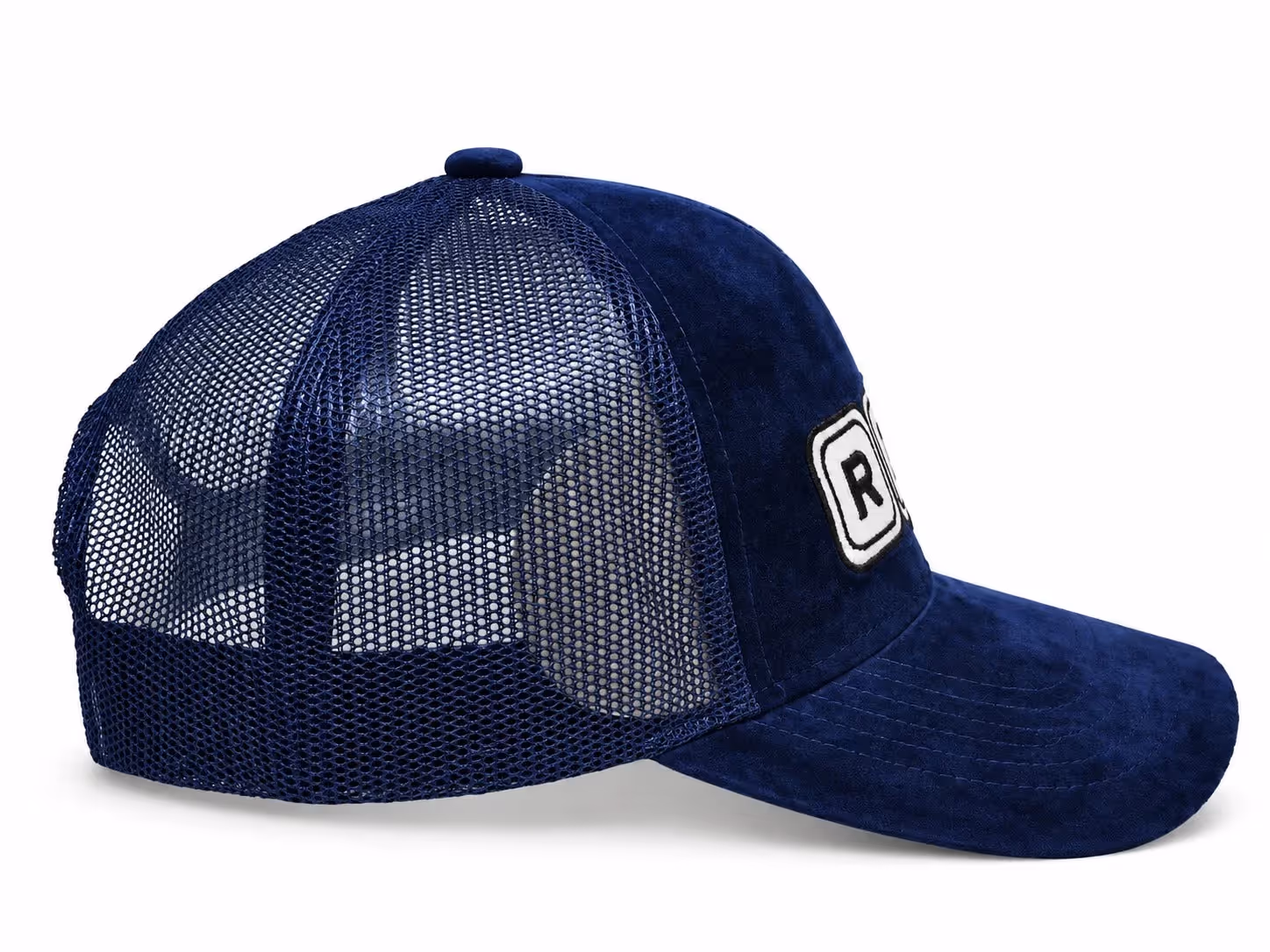 Risk Rich Deep Blue Suede Trucker Cap  image 10