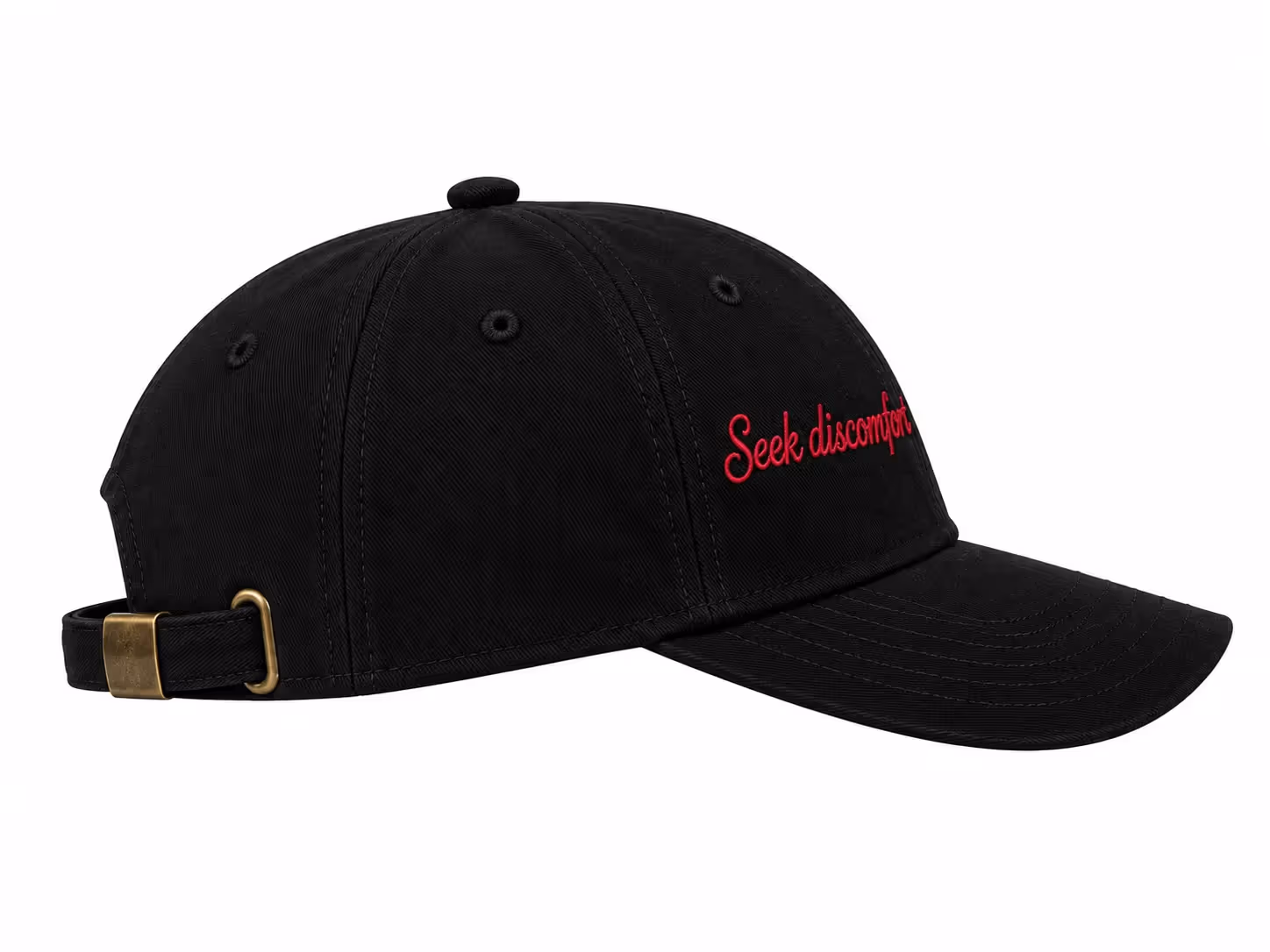 Seek Discomfort Black Suede Baseball Cap image 5