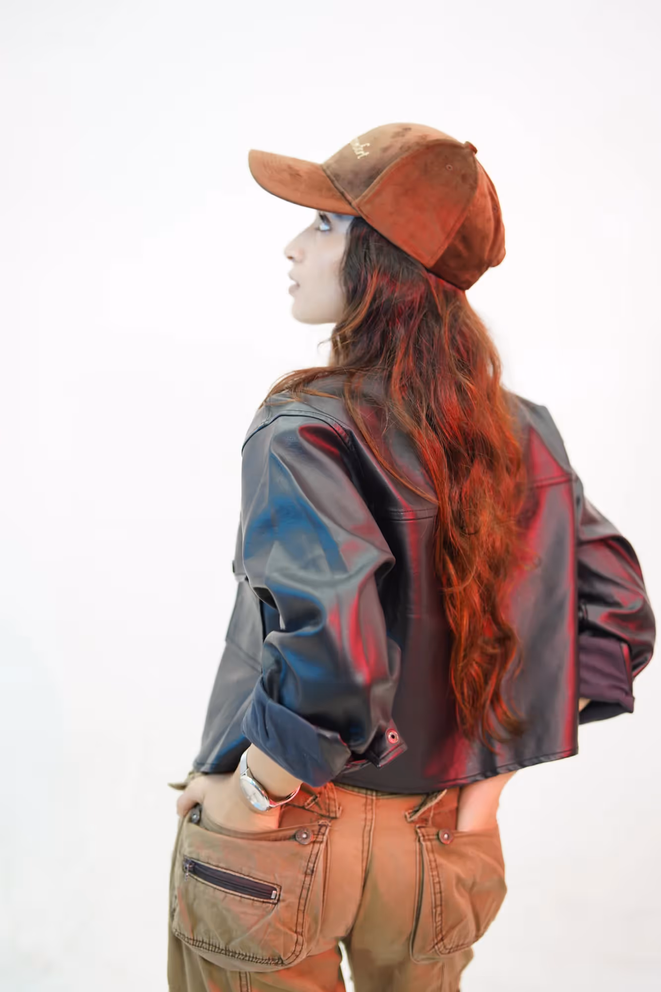 Seek Discomfort Mocha Brown Suede Baseball Cap image 14