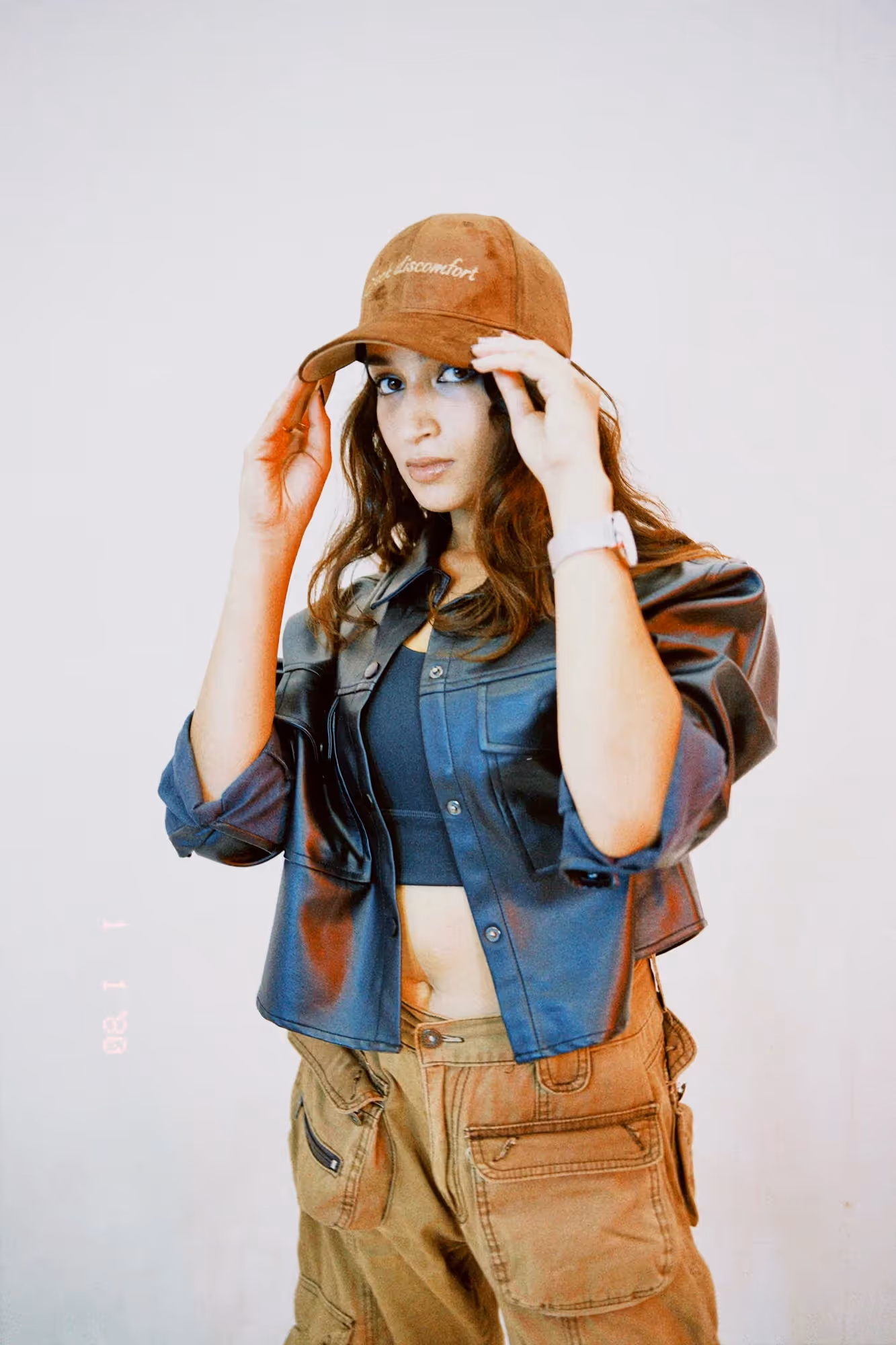 Seek Discomfort Mocha Brown Suede Baseball Cap image 18