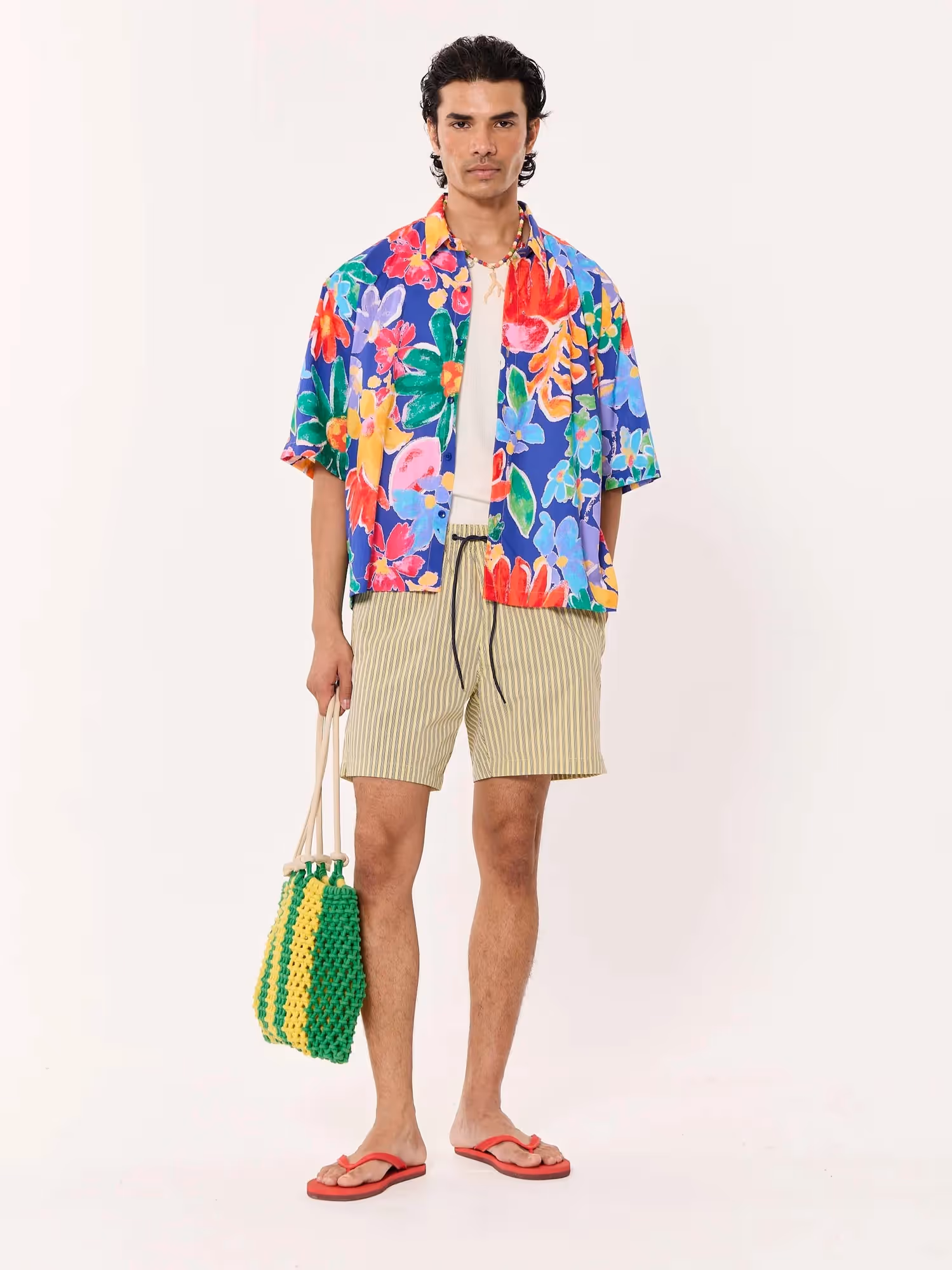 A Day in Tulum Printed Cropped Shirt image 1