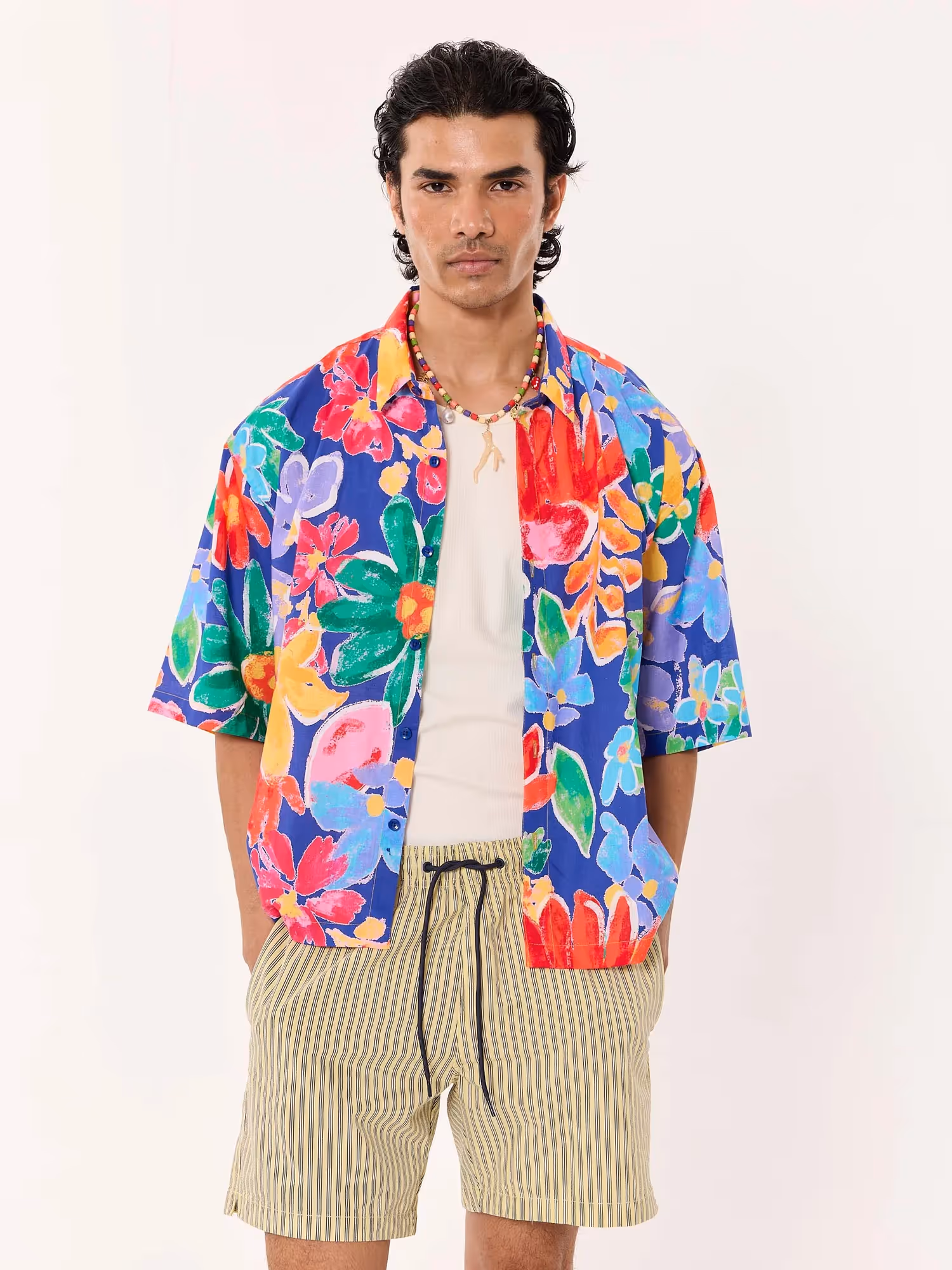 A Day in Tulum Printed Cropped Shirt image 3