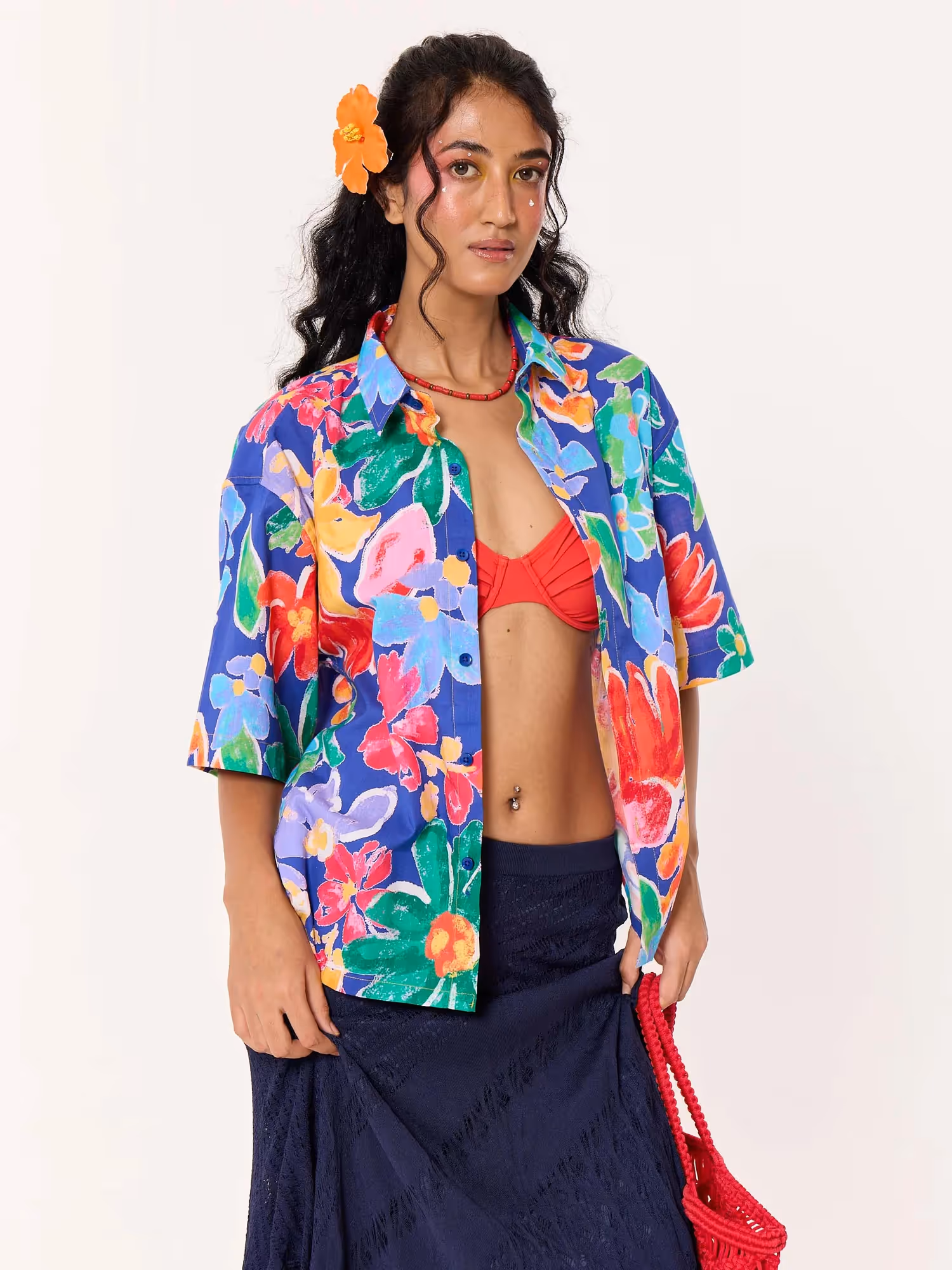A Day in Tulum Printed Cropped Shirt image 6