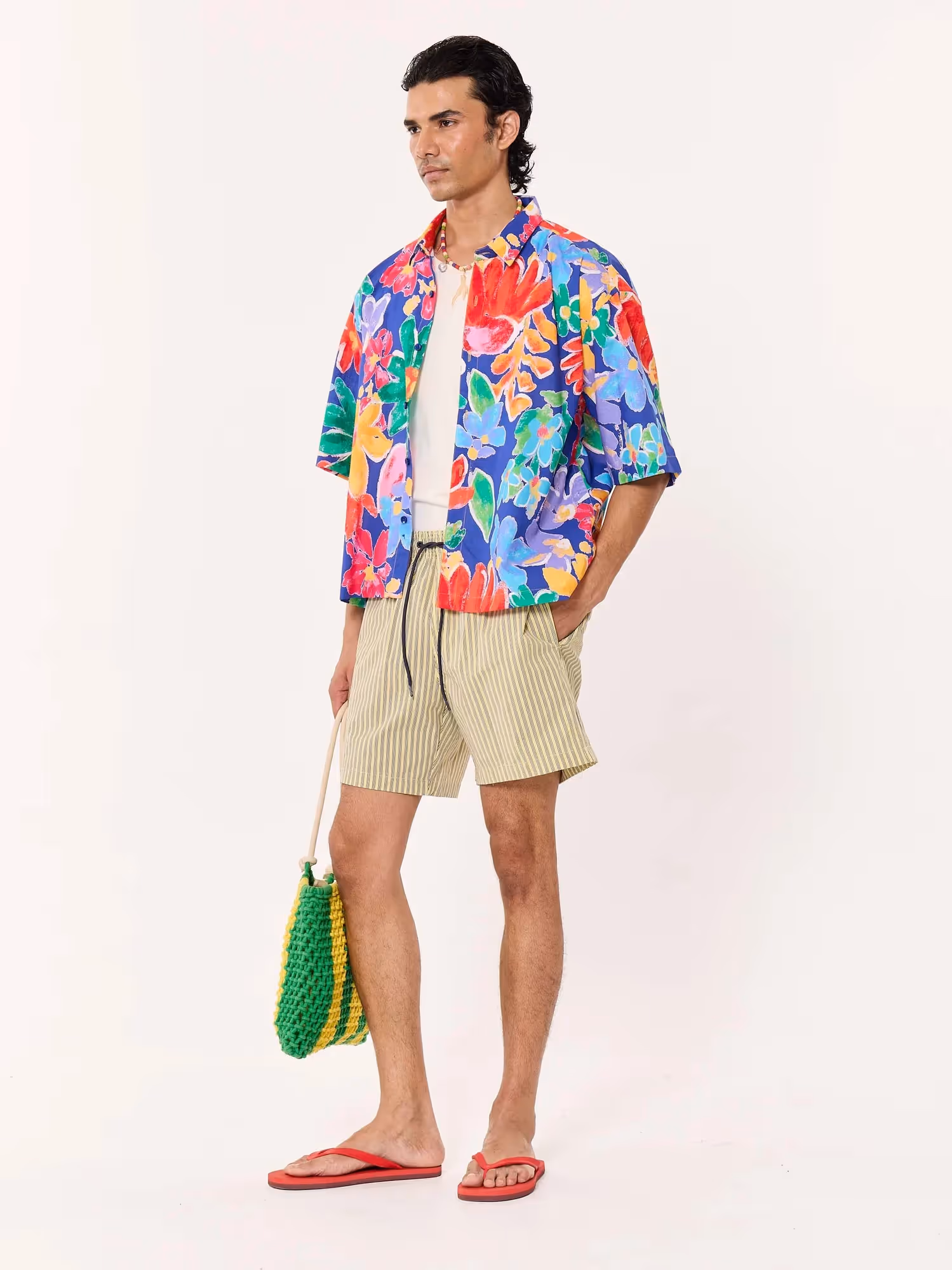 A Day in Tulum Printed Cropped Shirt image 8