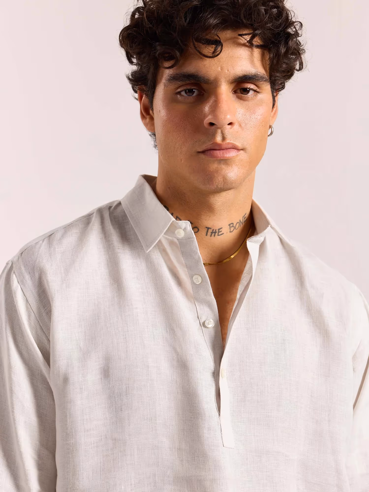 Almond White Linen Pullover  image 5