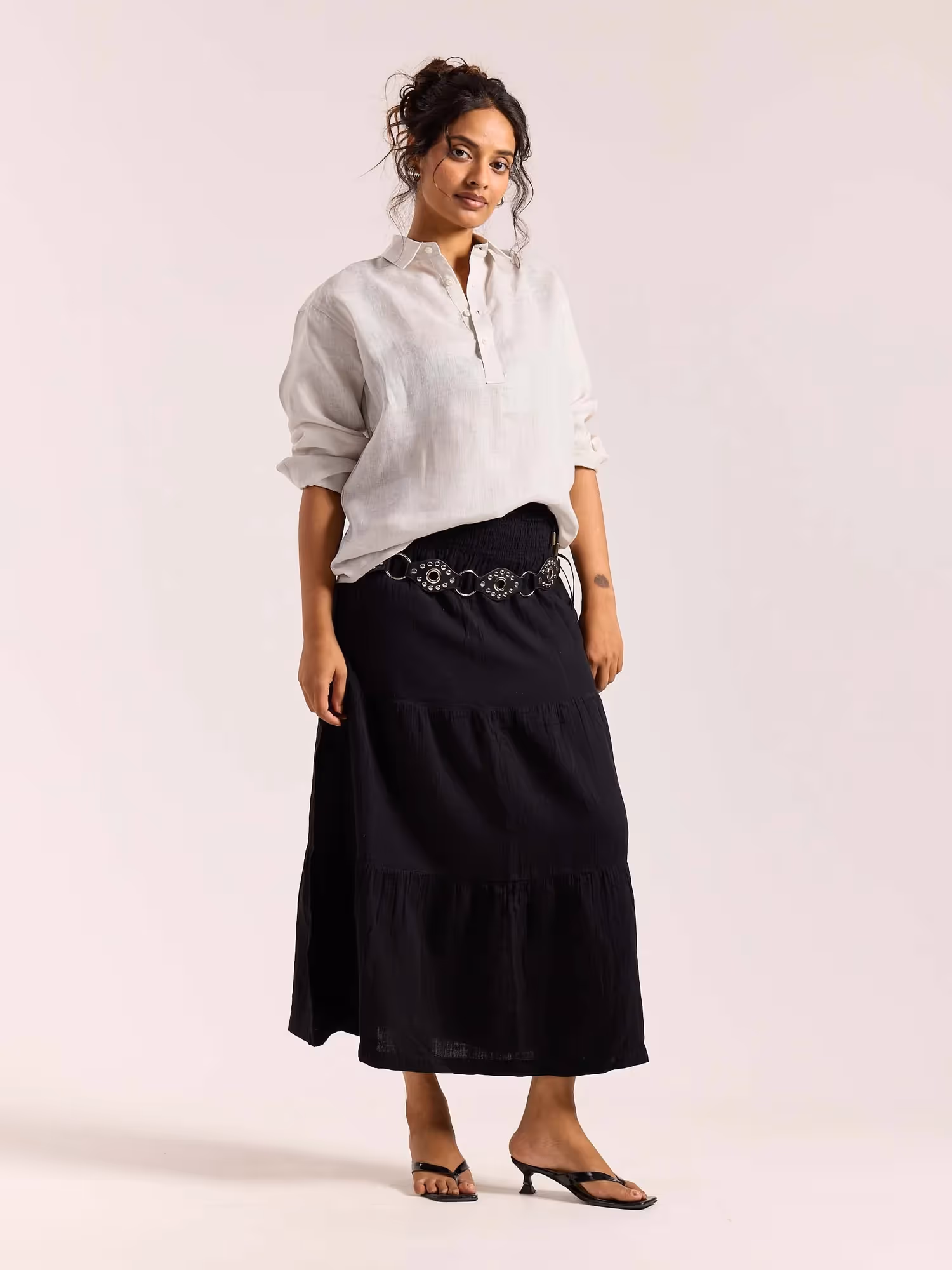 Almond White Linen Pullover  image 6