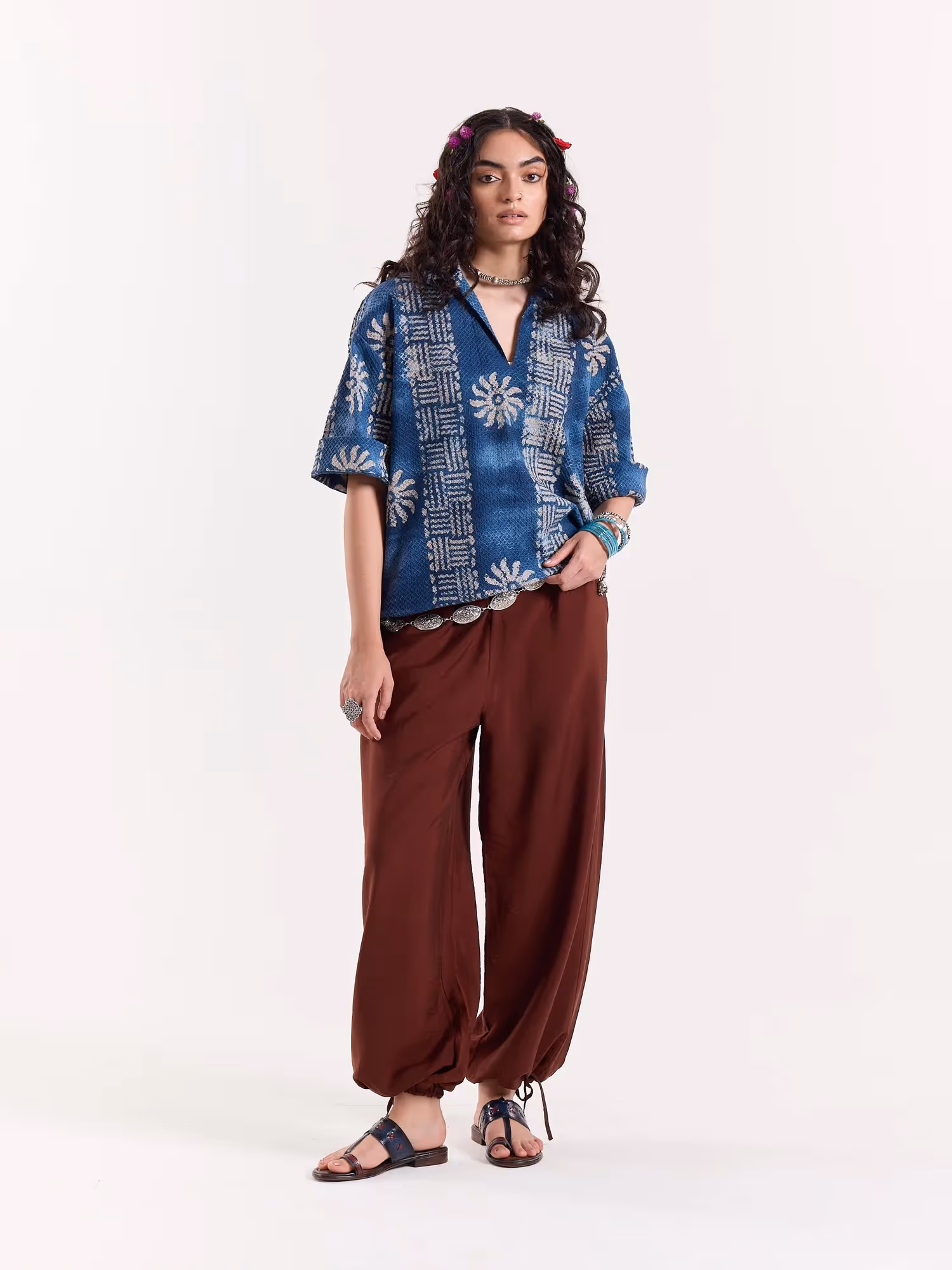 Baatik Blue Pullover Shirt  image 2