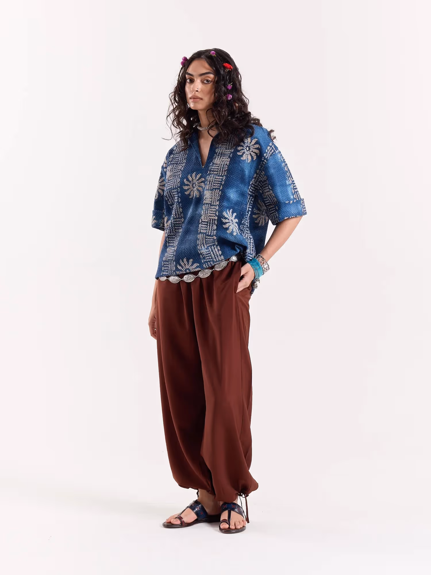 Baatik Blue Pullover Shirt  image 7