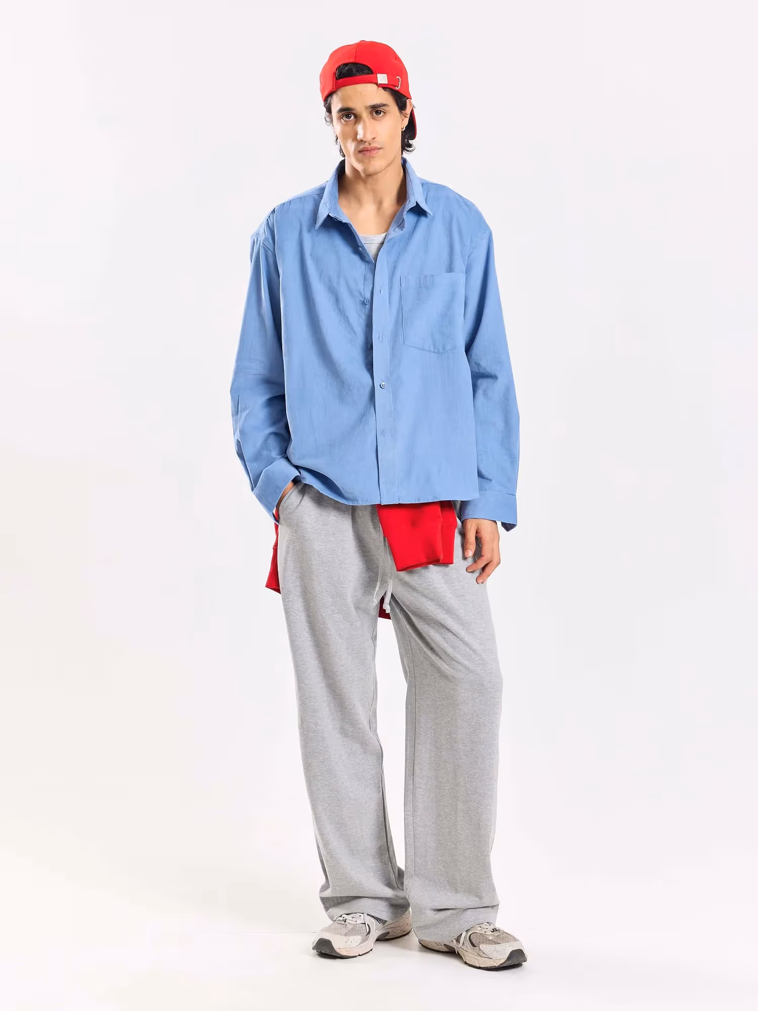 Baby Blue Corduroy Oversized Shirt image 1
