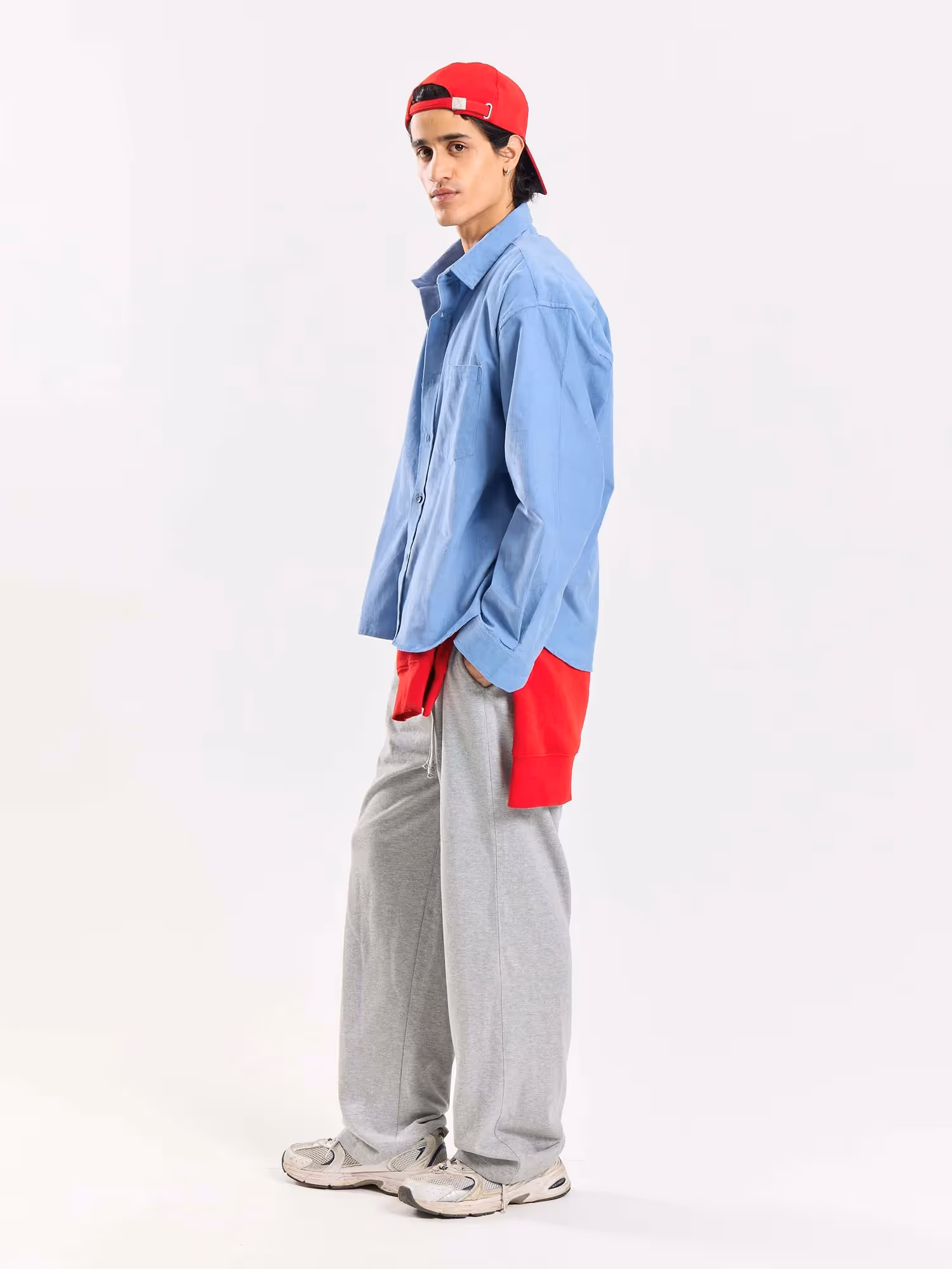 Baby Blue Corduroy Oversized Shirt image 4
