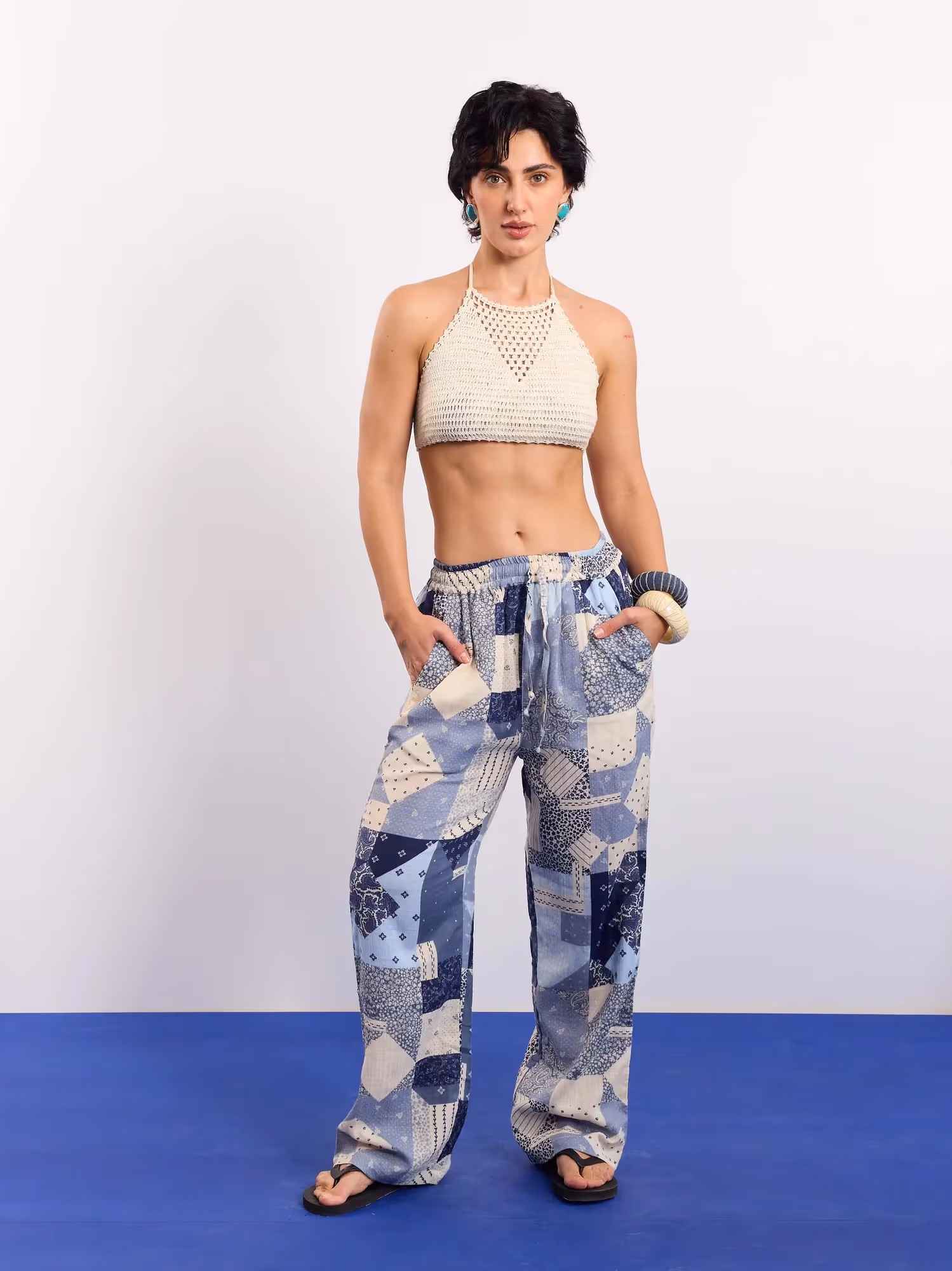 Bandana Gauze Pull-on Pants  image 2