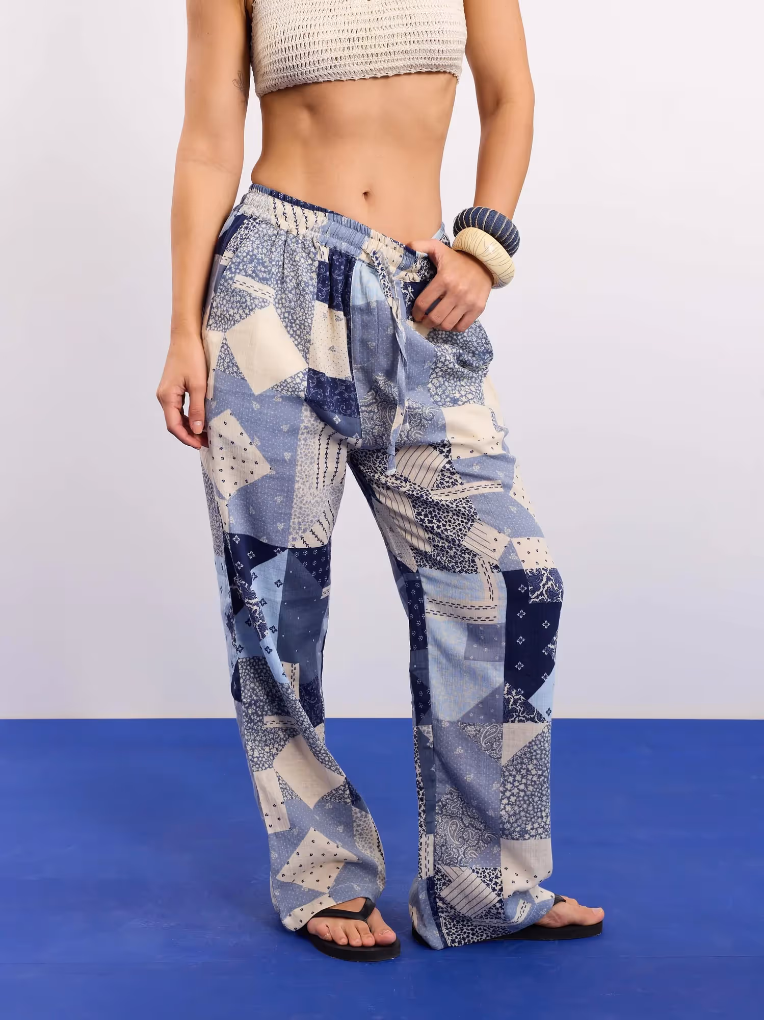 Bandana Gauze Pull-on Pants  image 4